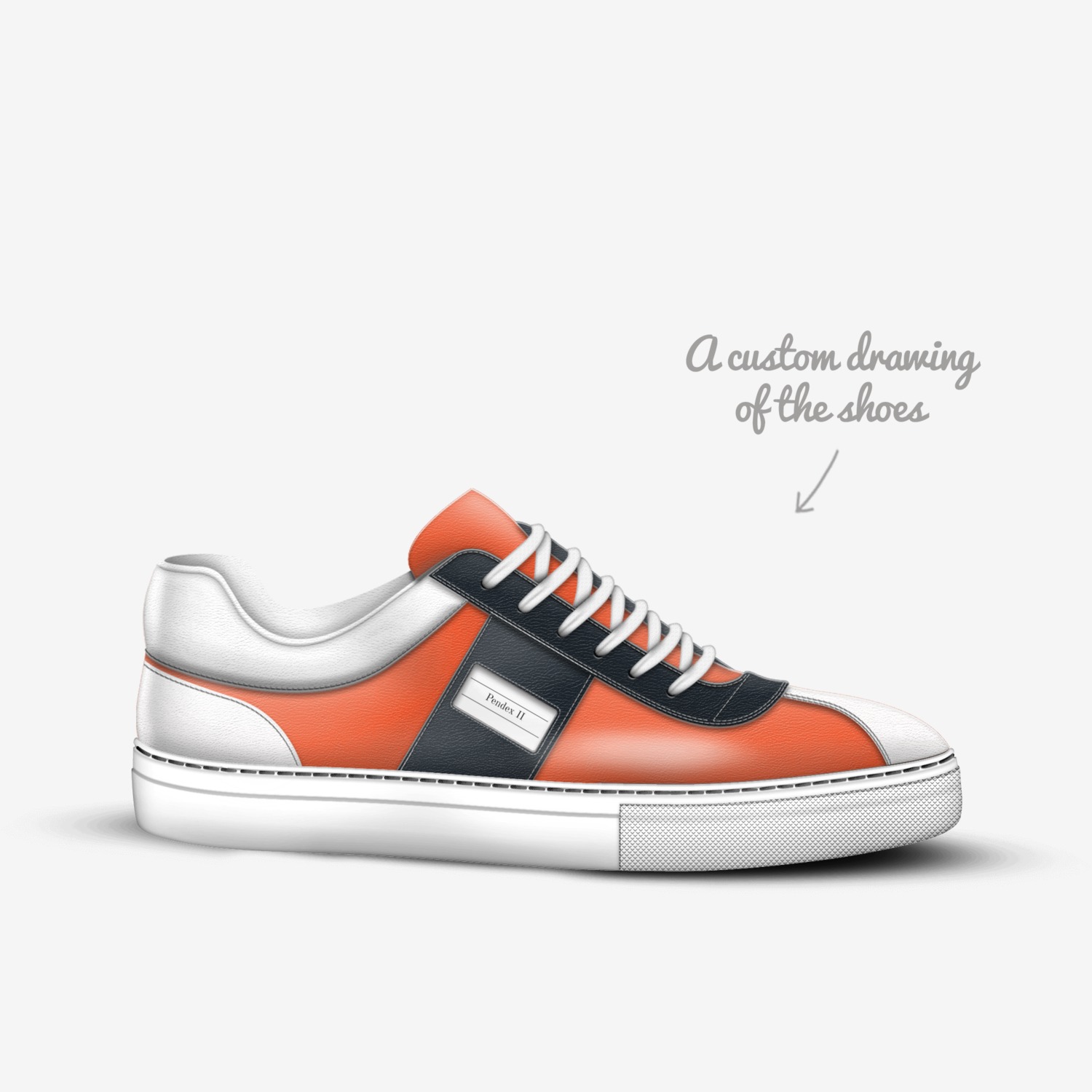 Pendex II custom made in Italy shoes by Bryan | Sketch view