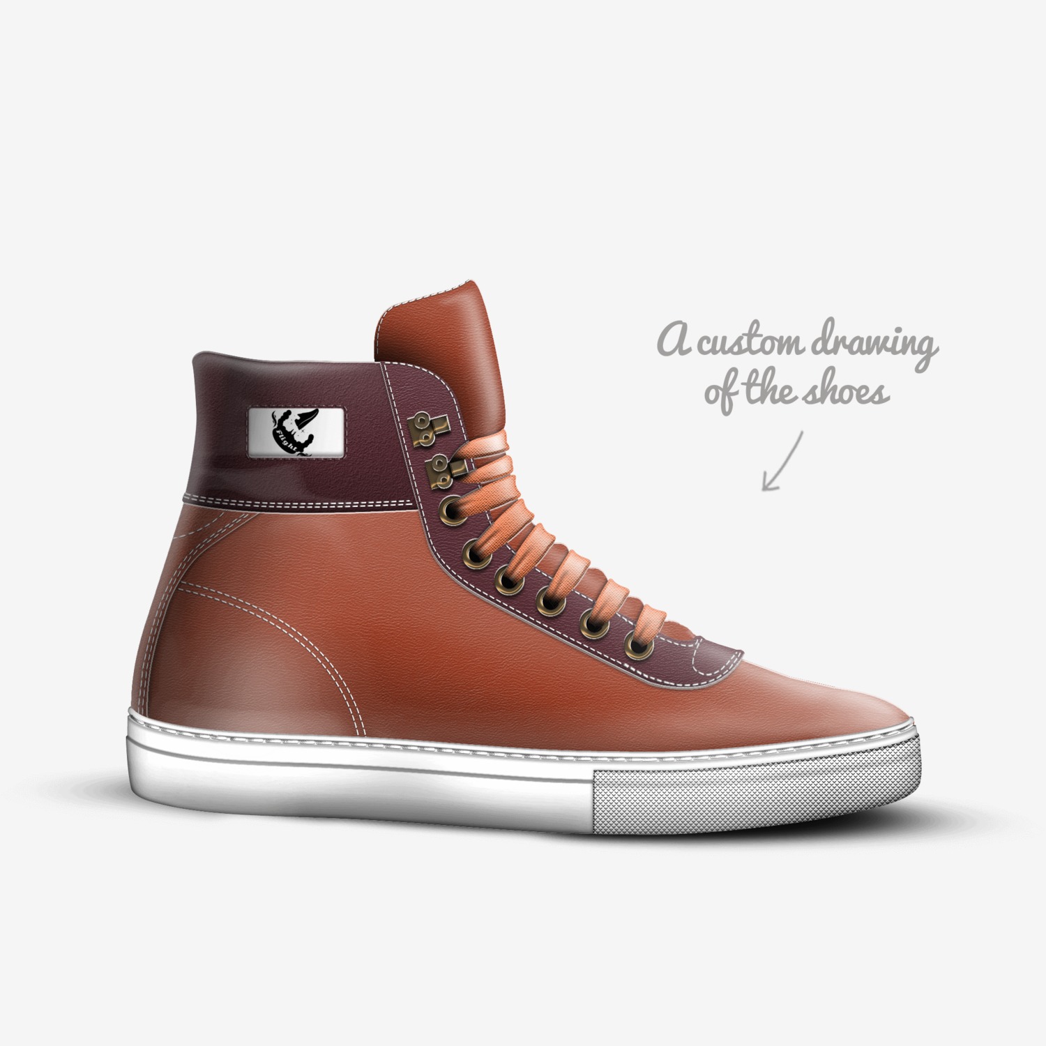Run & Fly custom made in Italy shoes by Anh Trinh | Sketch view