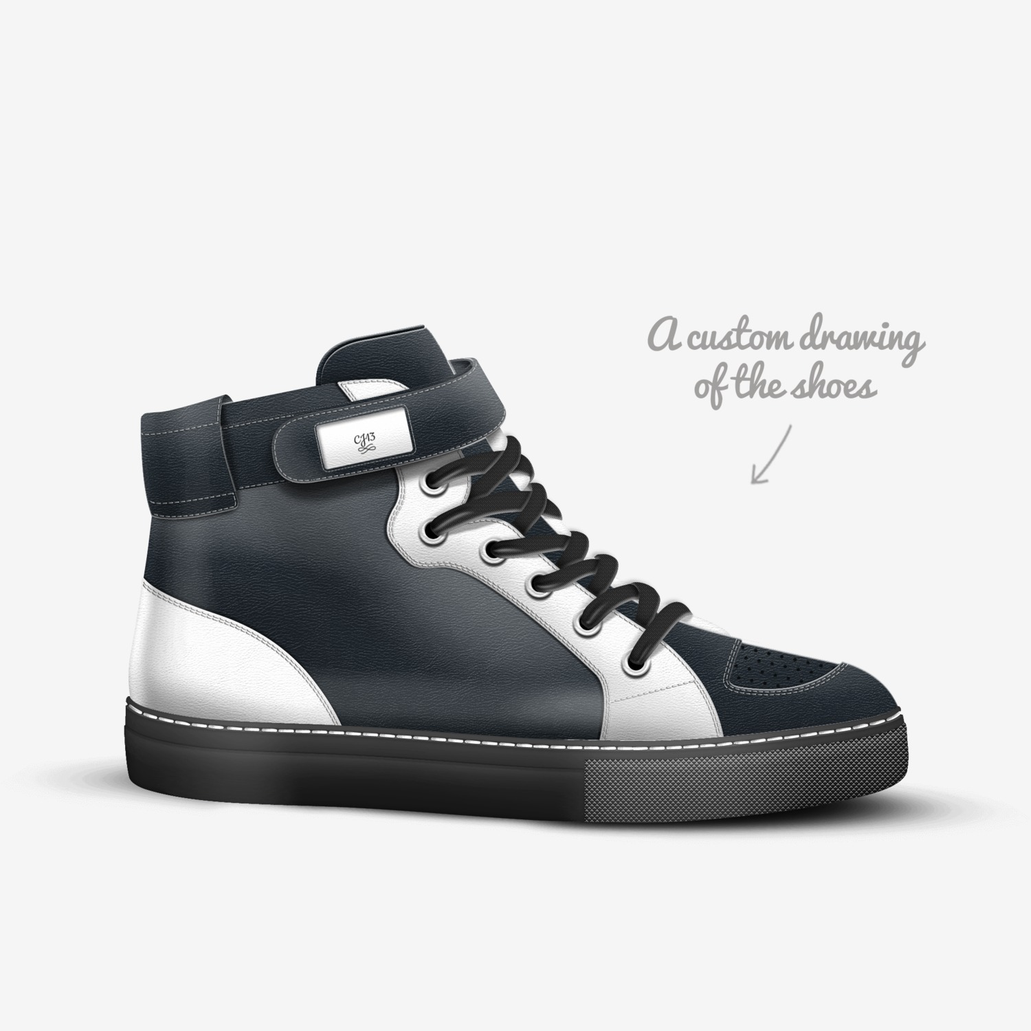 CJ13 custom made in Italy shoes by Shoe Goat | Sketch view