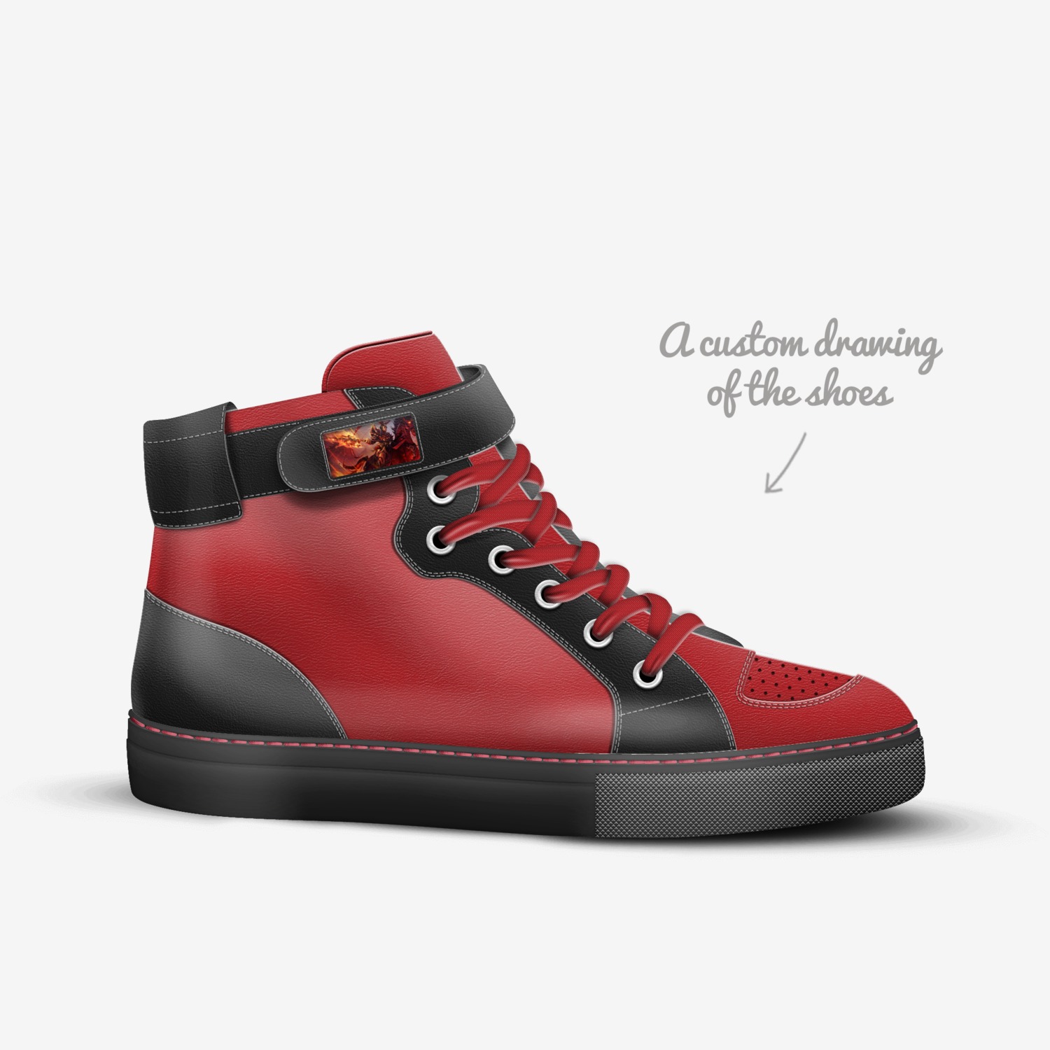 Graggie custom made in Italy shoes by Logan Russell | Sketch view