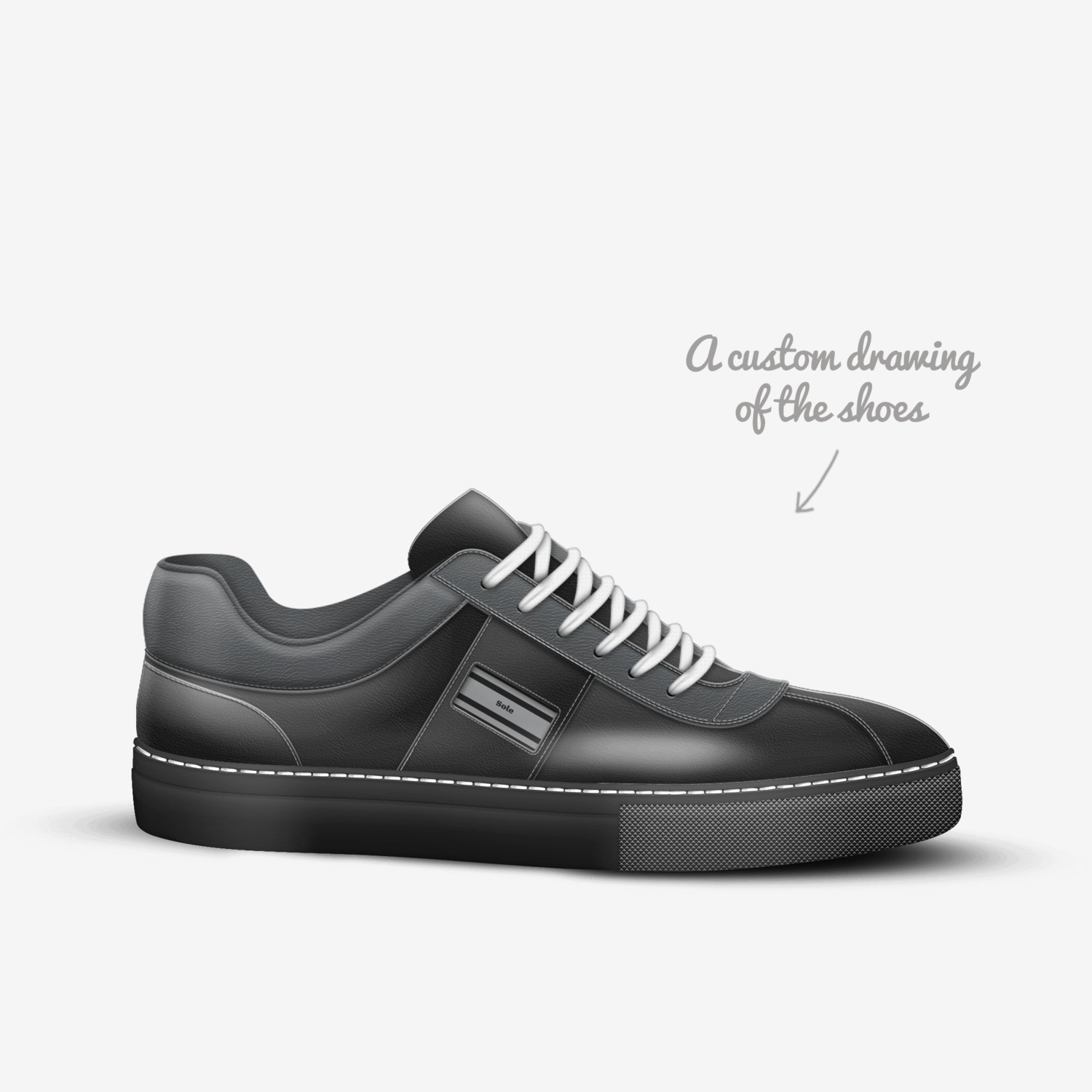 Sole custom made in Italy shoes by Lifeof Thewicked | Sketch view