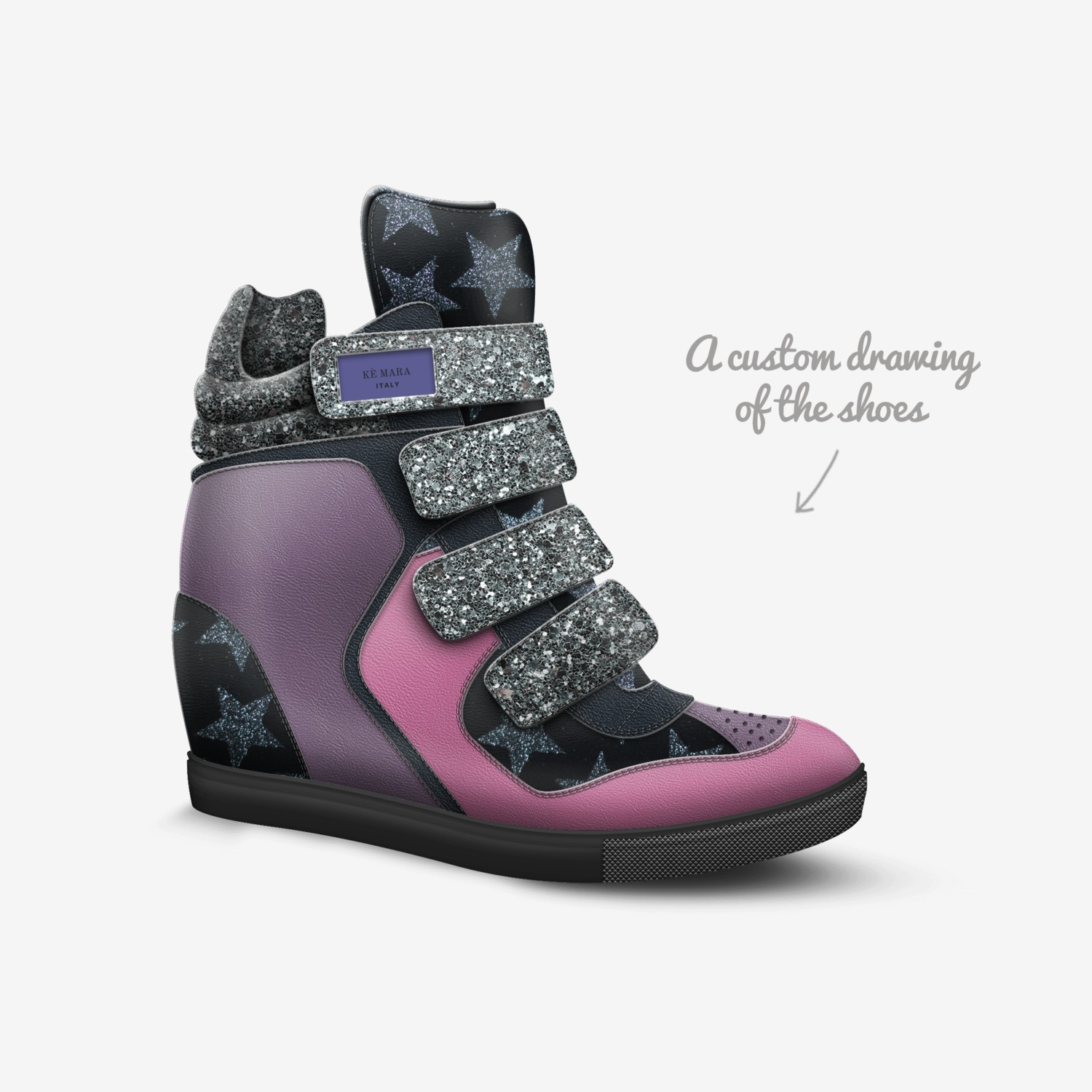 KÈ MARA custom made in Italy shoes by Marvin Church | Sketch view