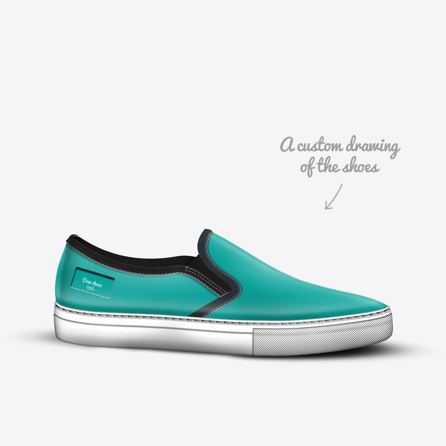 Dees shoes custom made in Italy shoes by Destiny Banuelos | Sketch view