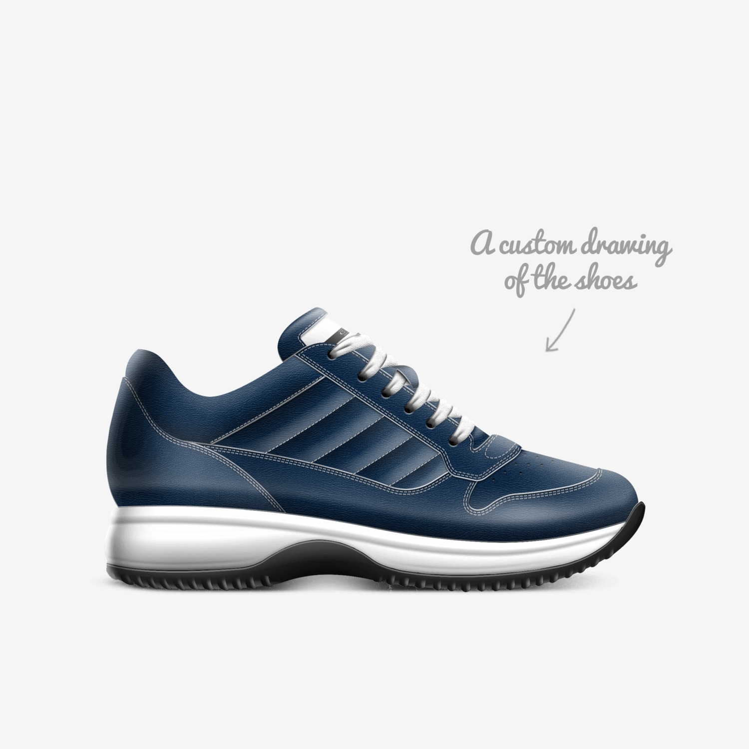 P.O.V. custom made in Italy shoes by Sam Villa | Sketch view