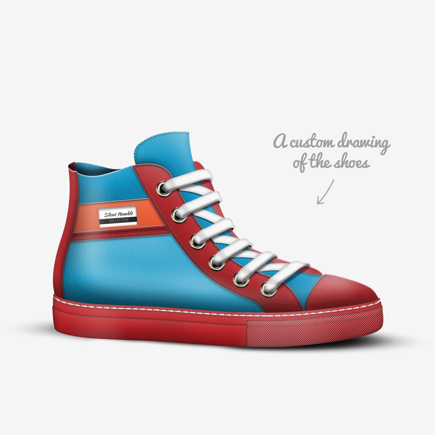 Humble Waves custom made in Italy shoes by Gabriel Holmes | Sketch view