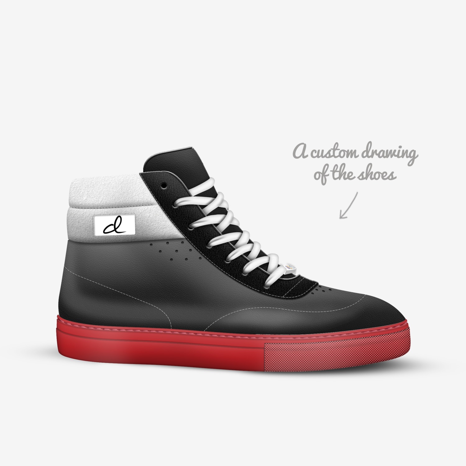 Daydream custom made in Italy shoes by Jermaine James | Sketch view