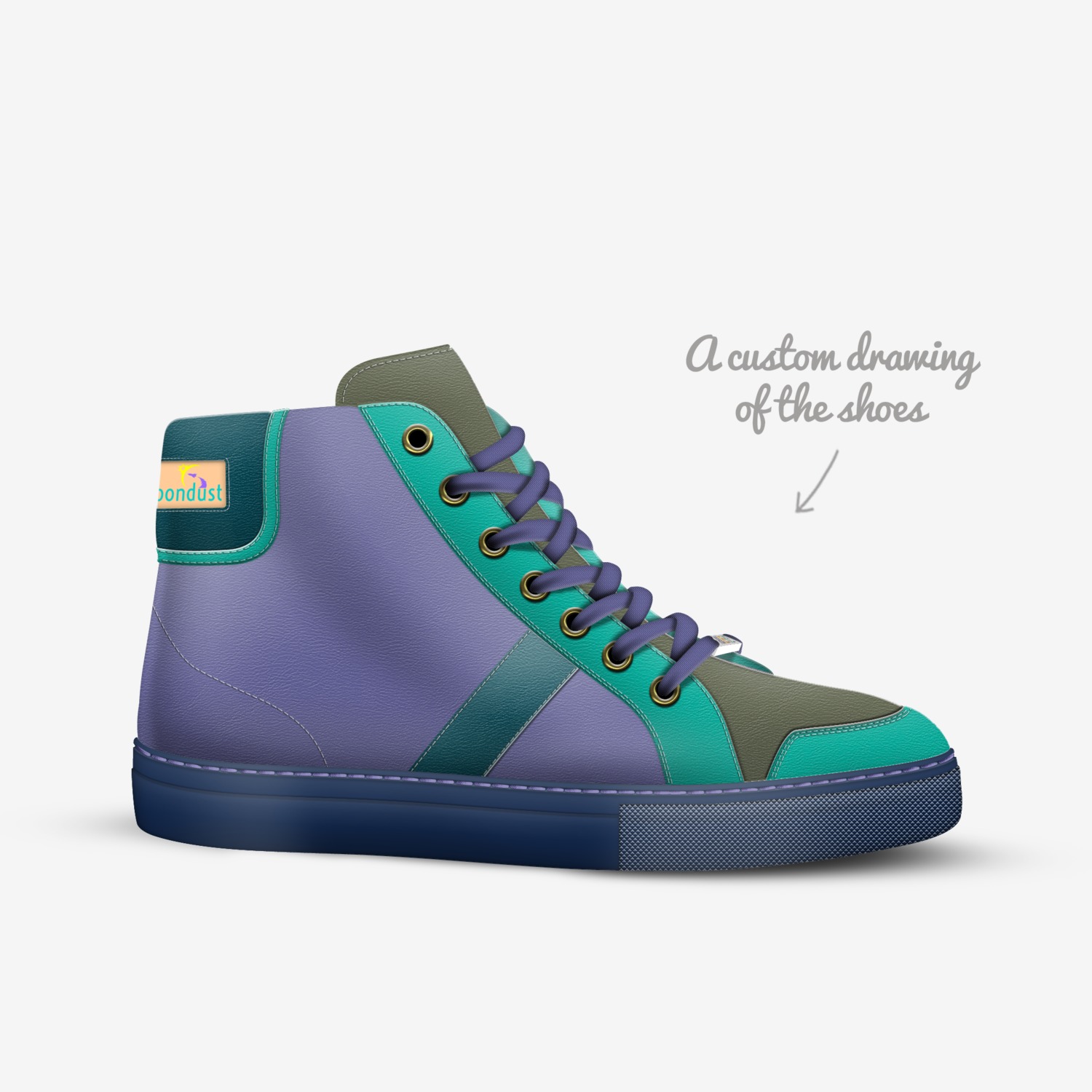 Moondust custom made in Italy shoes by Moondust Victorious | Sketch view