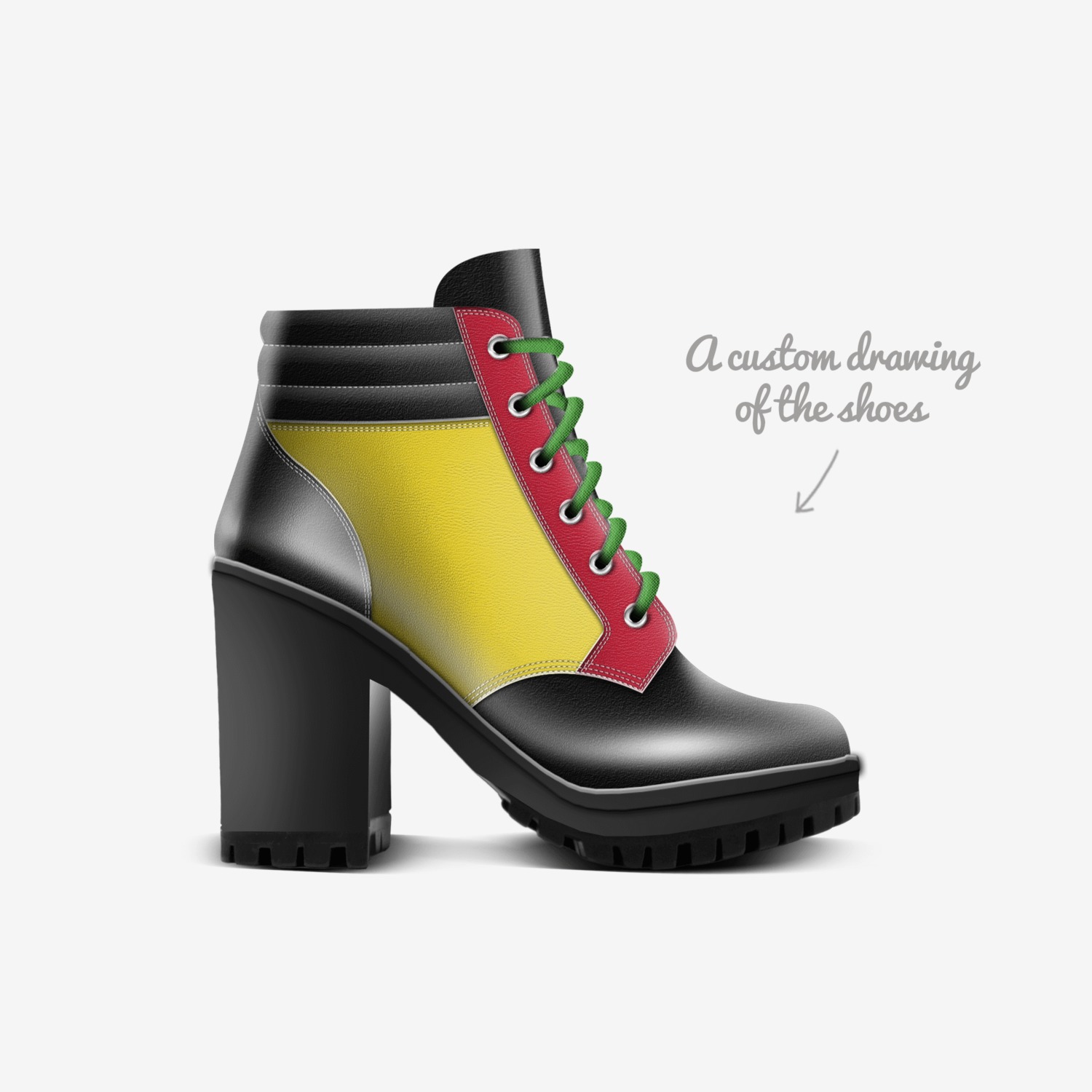 lolita custom made in Italy shoes by Sakis Christou | Sketch view