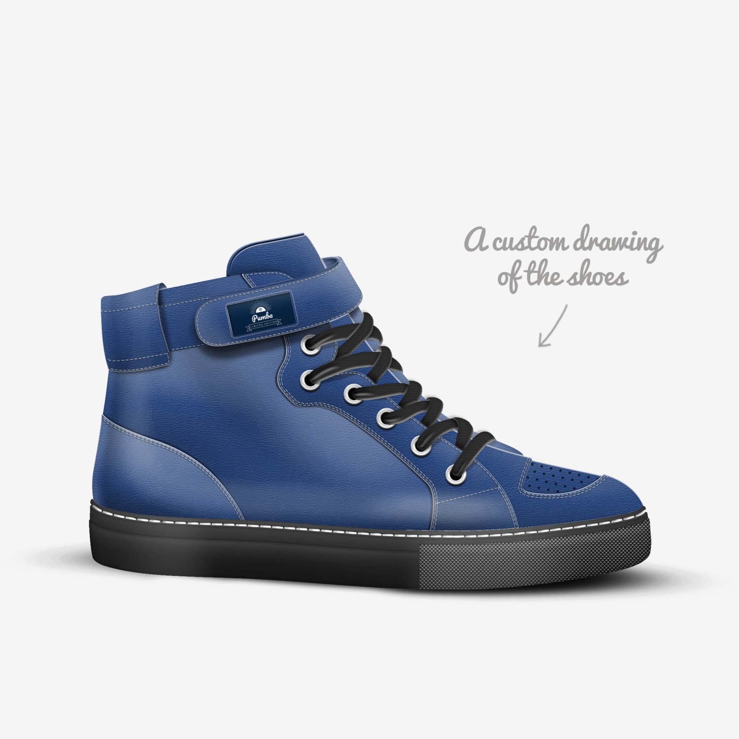Pumba custom made in Italy shoes by Kiara | Sketch view