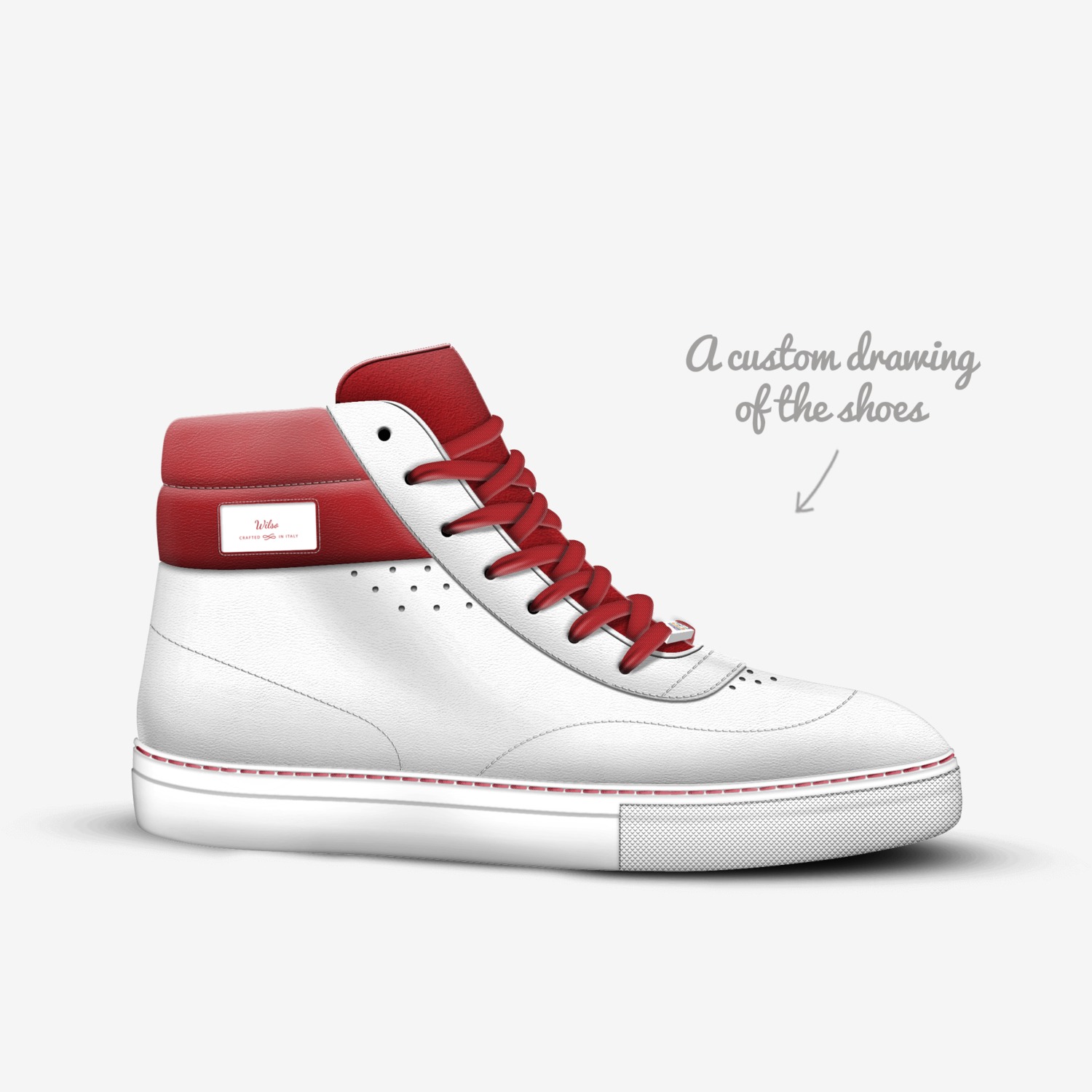 Wilso  custom made in Italy shoes by Lamonte Mills | Sketch view