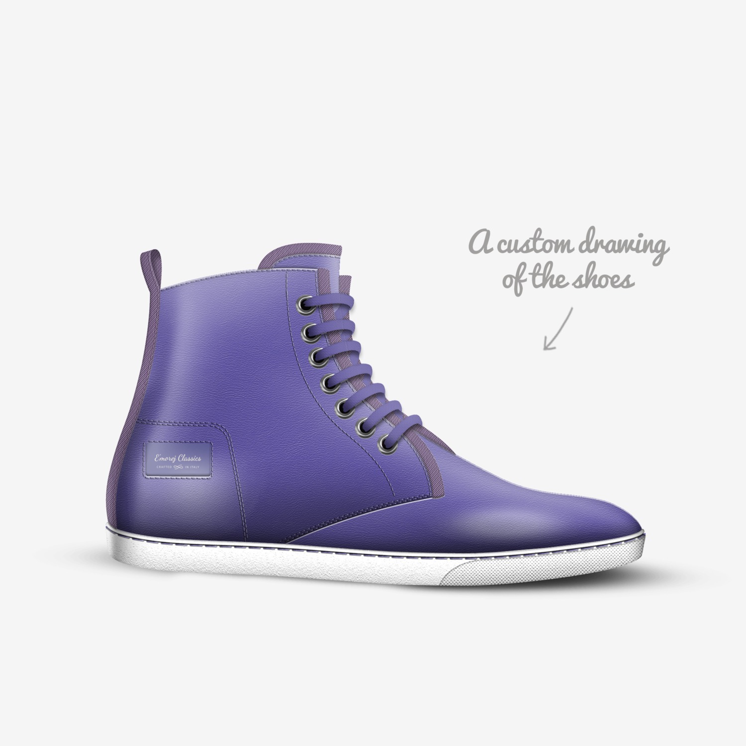 E'morej Classics custom made in Italy shoes by Lateef Williams | Sketch view