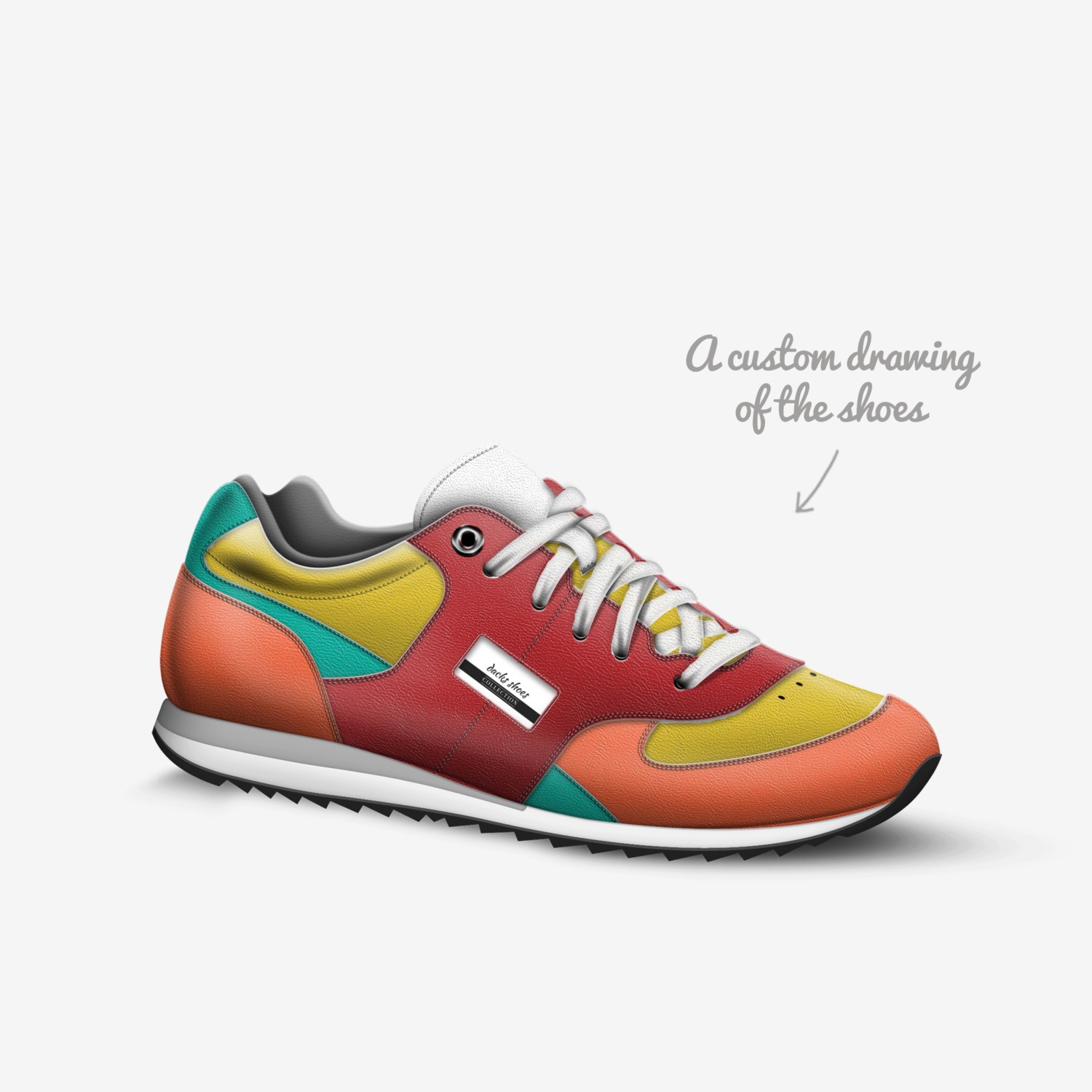 dacks shoes custom made in Italy shoes by Philani Nile Gqamana | Sketch view