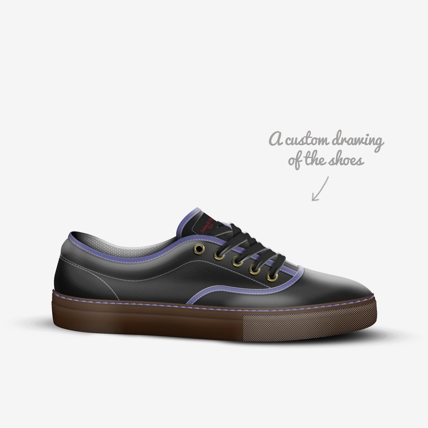 Senkey & Style custom made in Italy shoes by Zeron Aduna | Sketch view