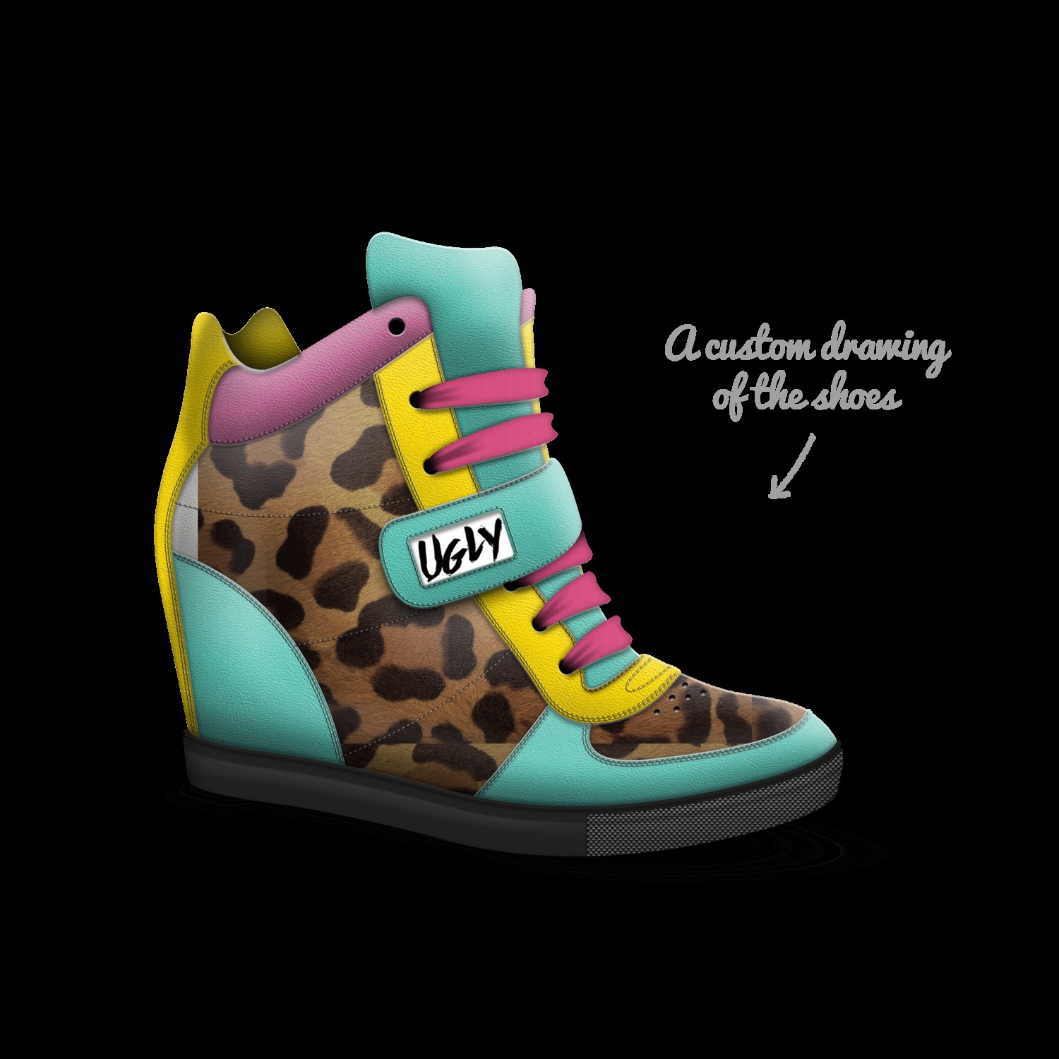 ugly high top shoes