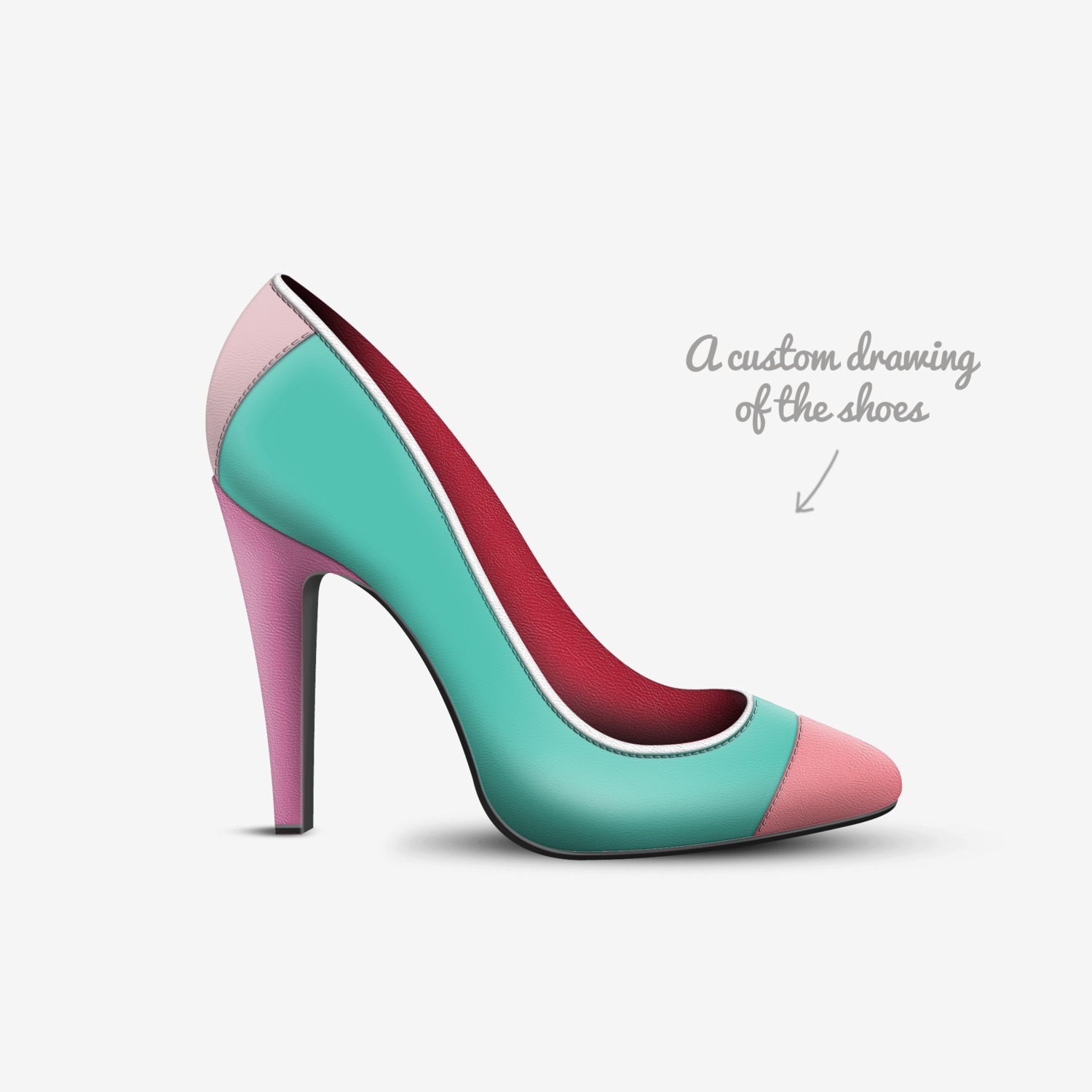 Dee's Shoes custom made in Italy shoes by Danielle Peterson | Sketch view