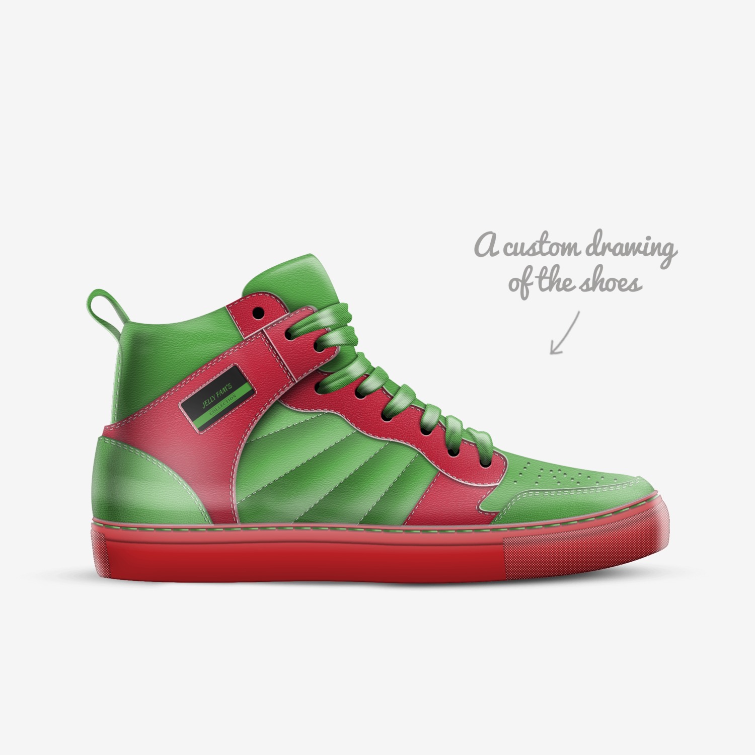 JELLY FAM'S custom made in Italy shoes by Phillip Edwards | Sketch view