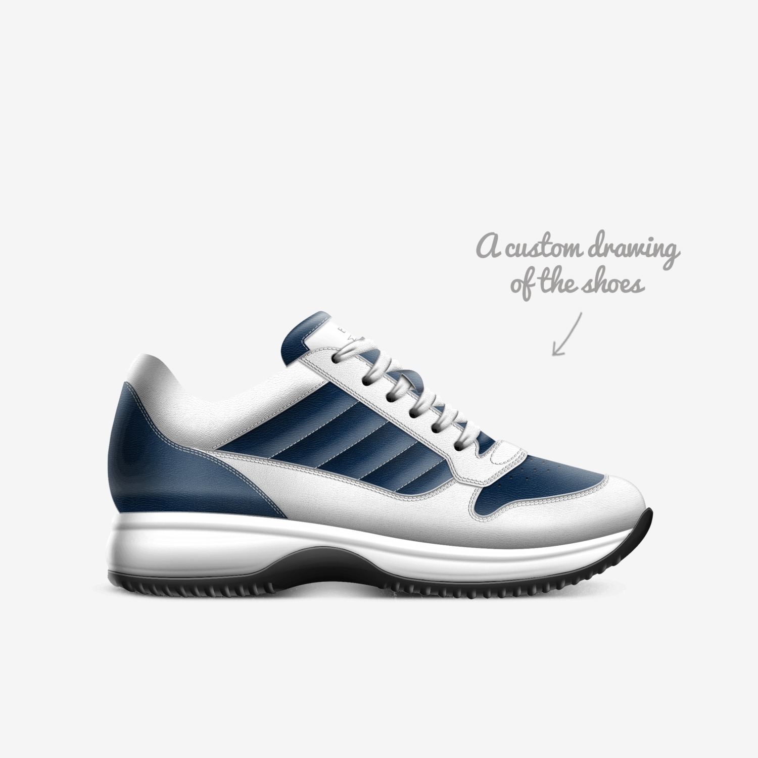 b-u-shoes custom made in Italy shoes by Audrey | Sketch view