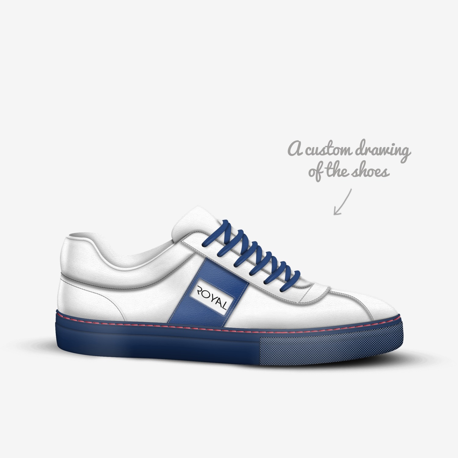 Kings  custom made in Italy shoes by Kike | Sketch view