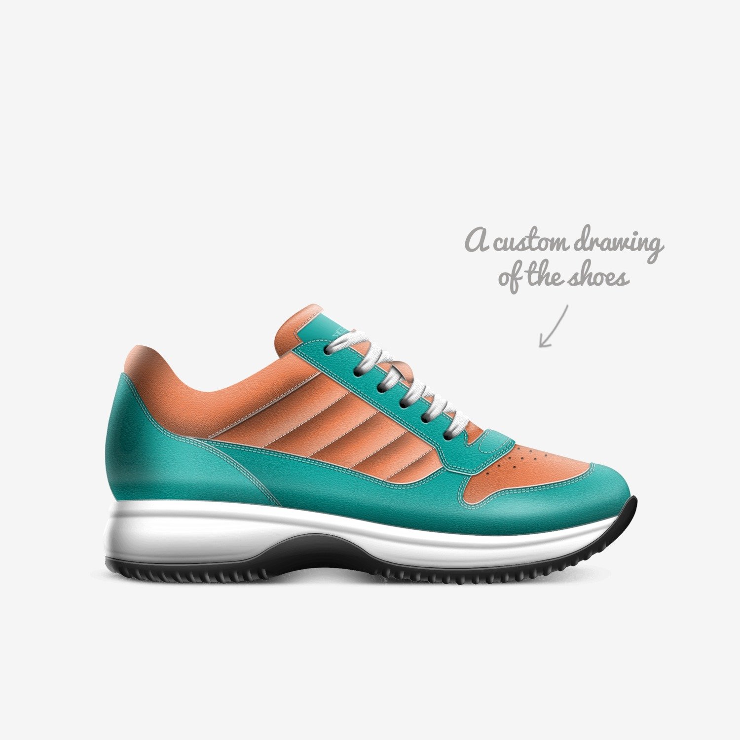 KGM custom made in Italy shoes by Glock Mane | Sketch view