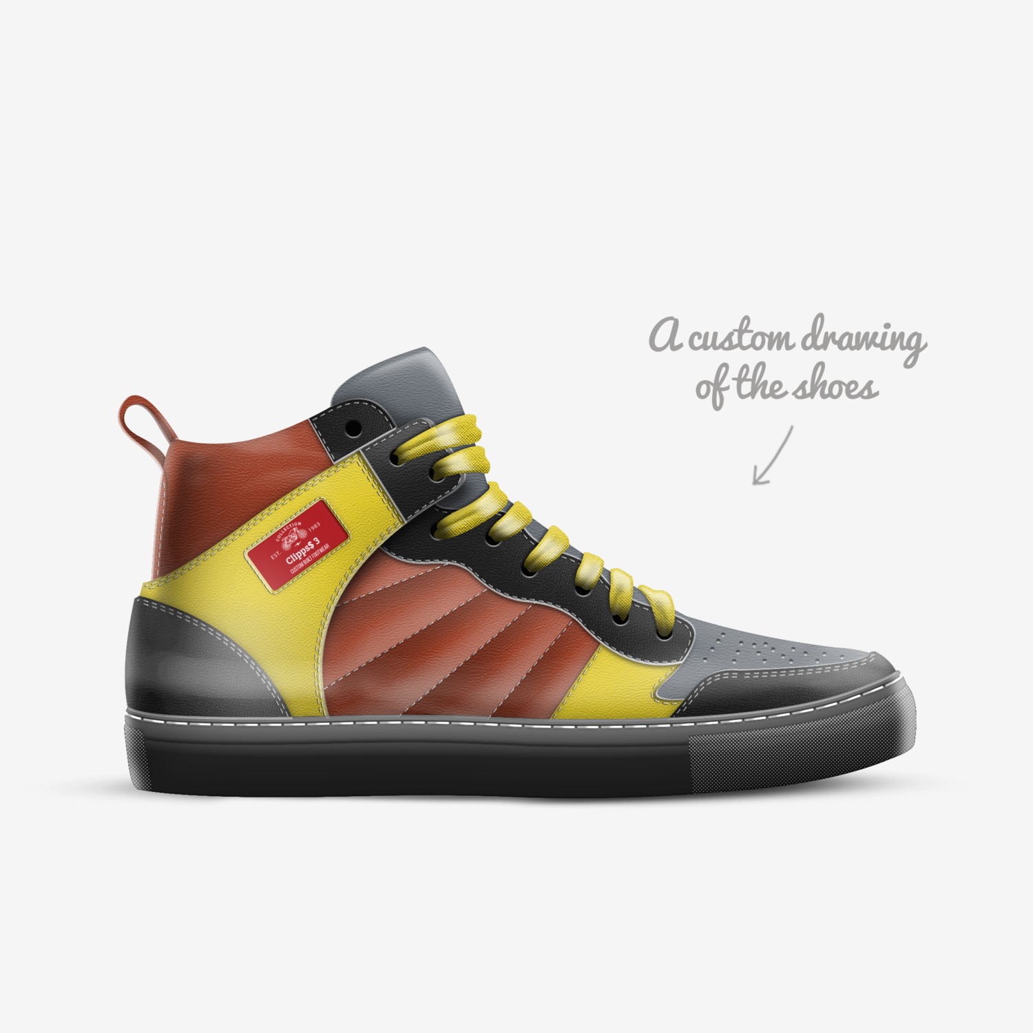 Clipps$ 3 custom made in Italy shoes by Bclipps Ali | Sketch view