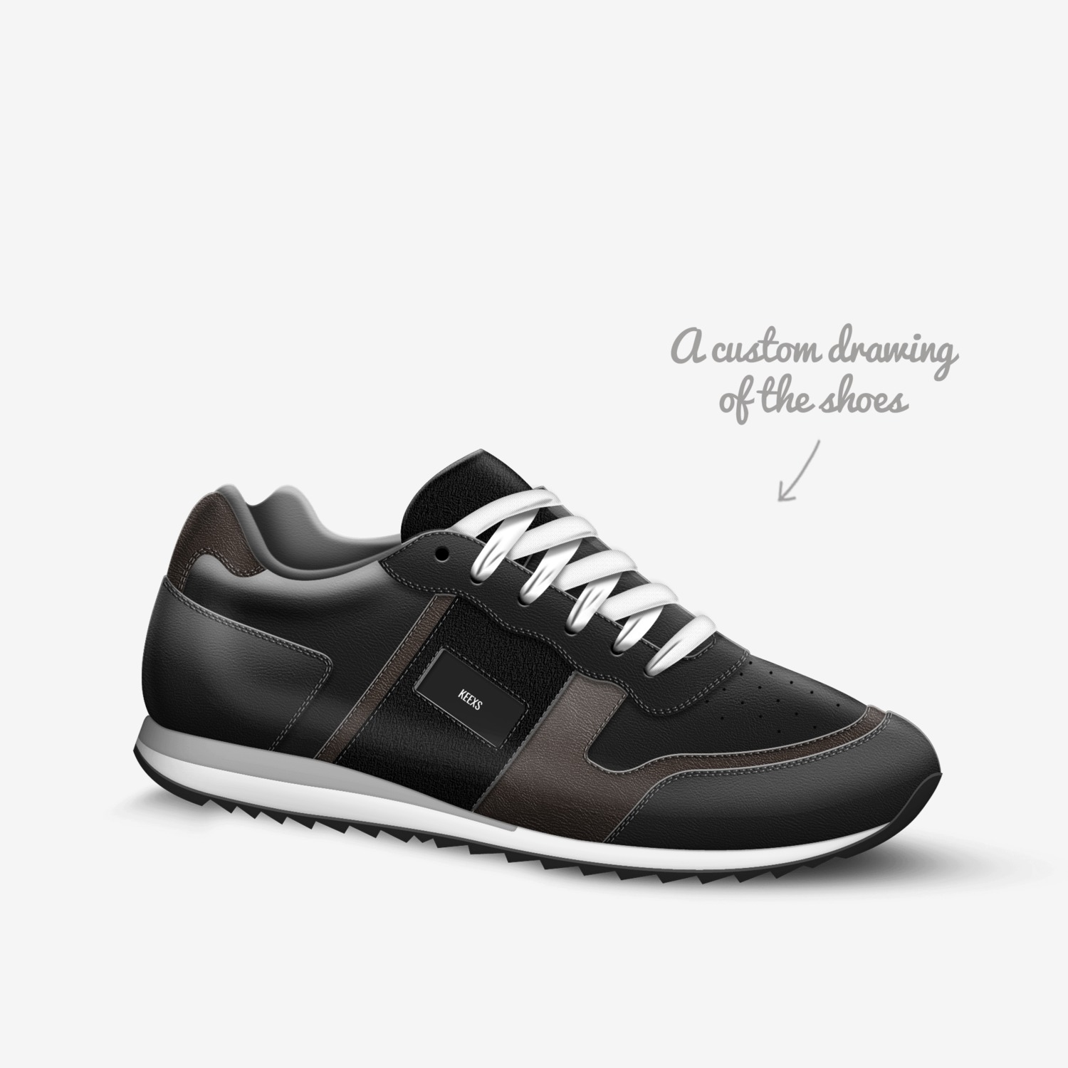joey  custom made in Italy shoes by Jide Ipaye | Sketch view