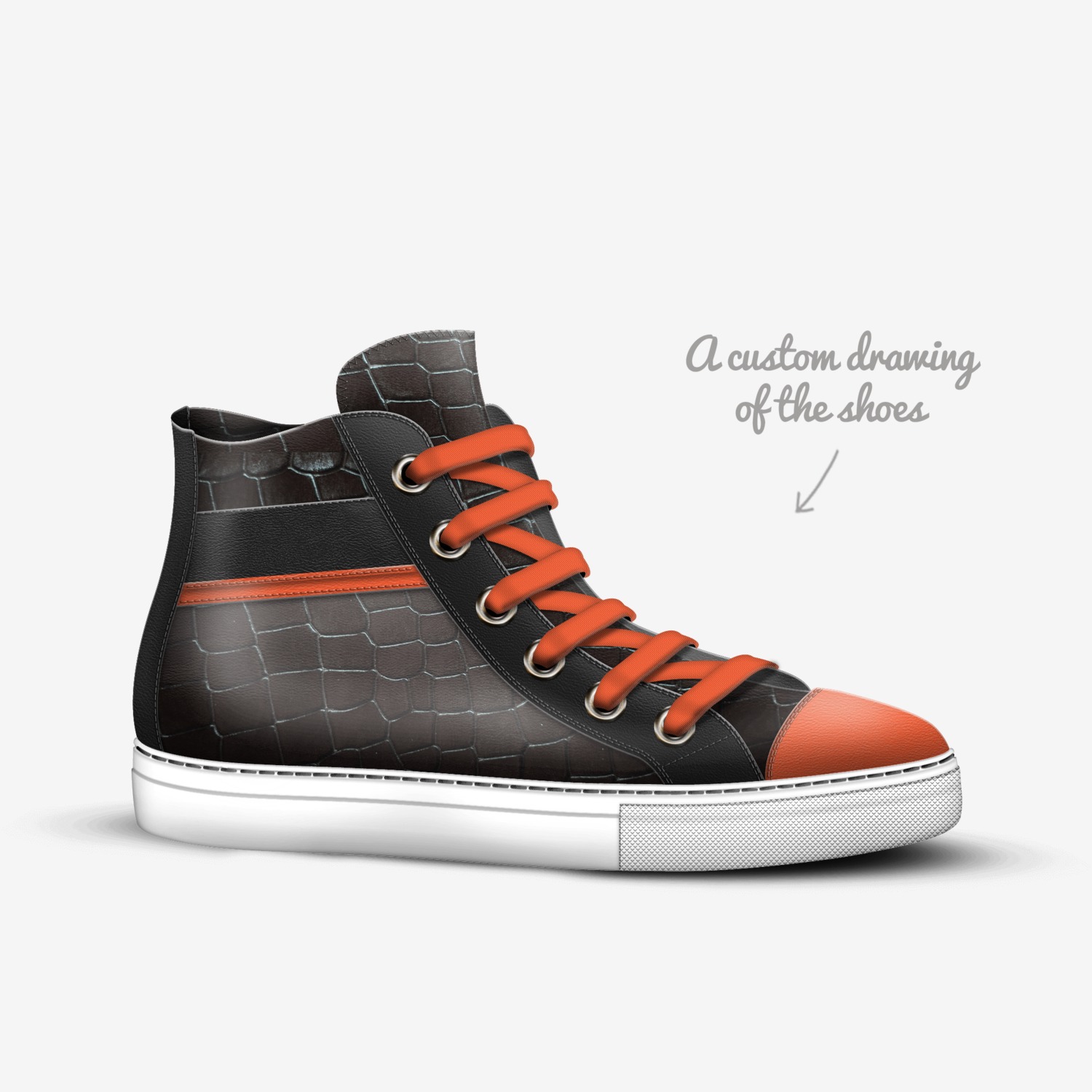 Lek custom made in Italy shoes by Beatrice Redi | Sketch view