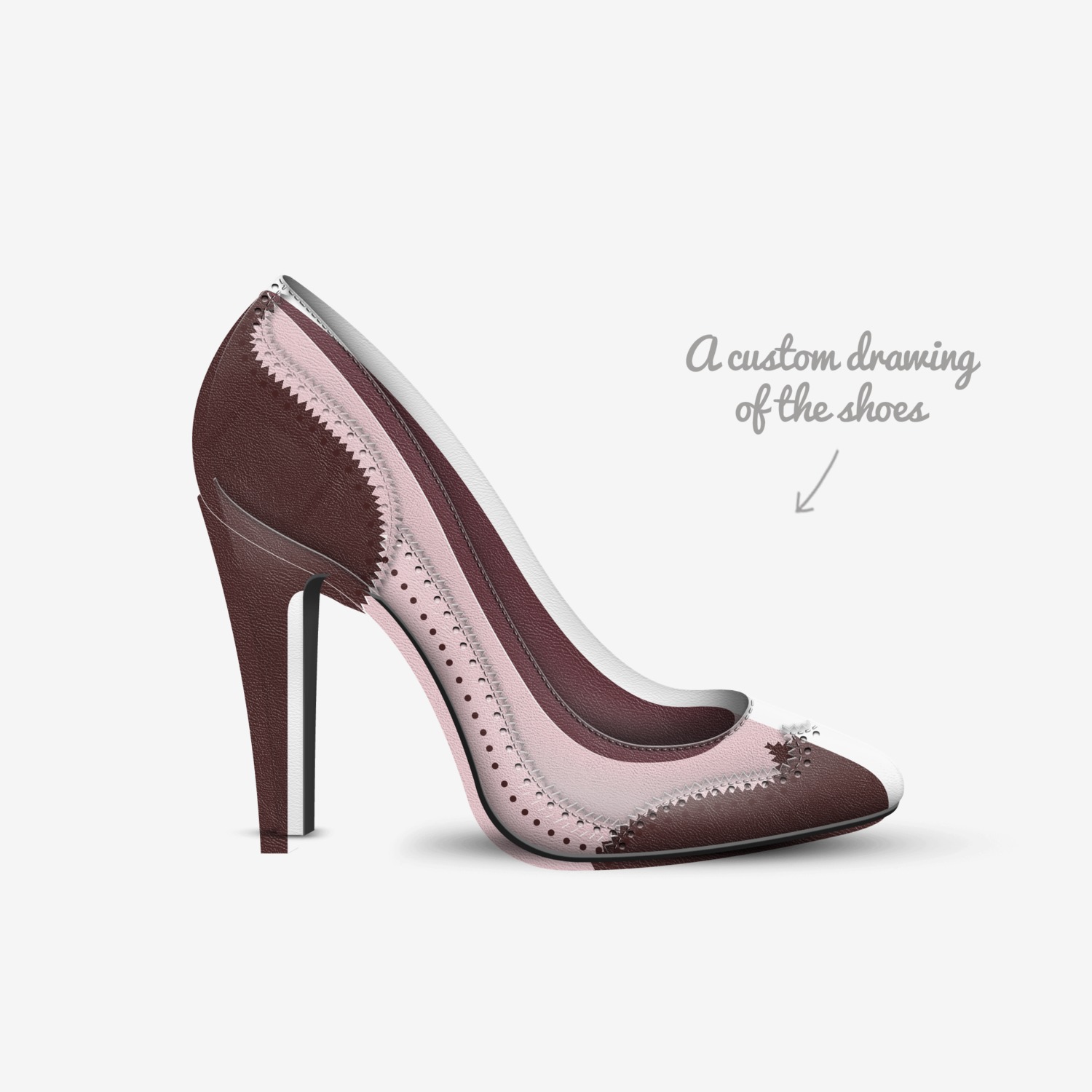 Gigi custom made in Italy shoes by Beatrice Redi | Sketch view
