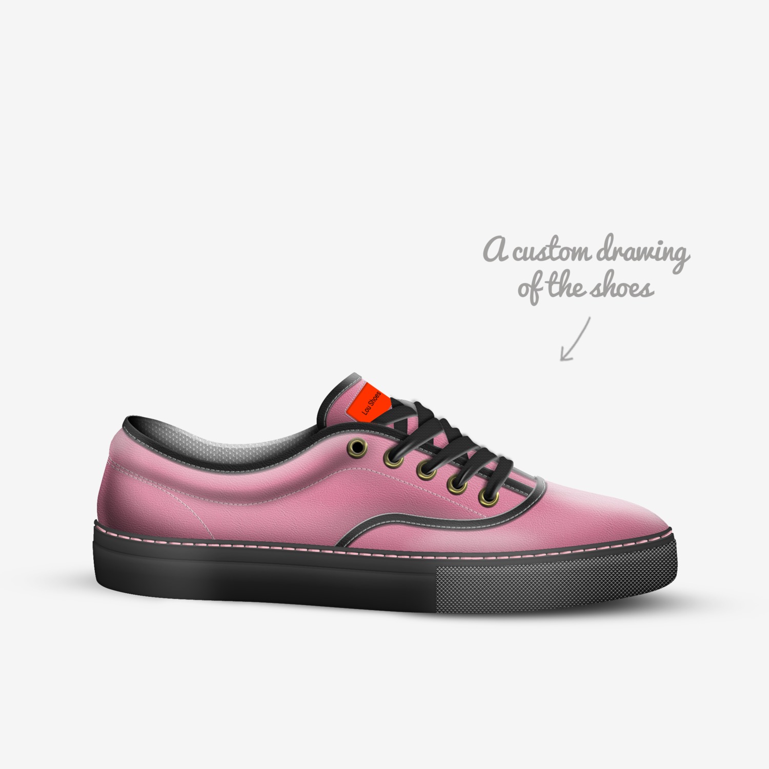 Lou's Shoes custom made in Italy shoes by Louise Jones | Sketch view