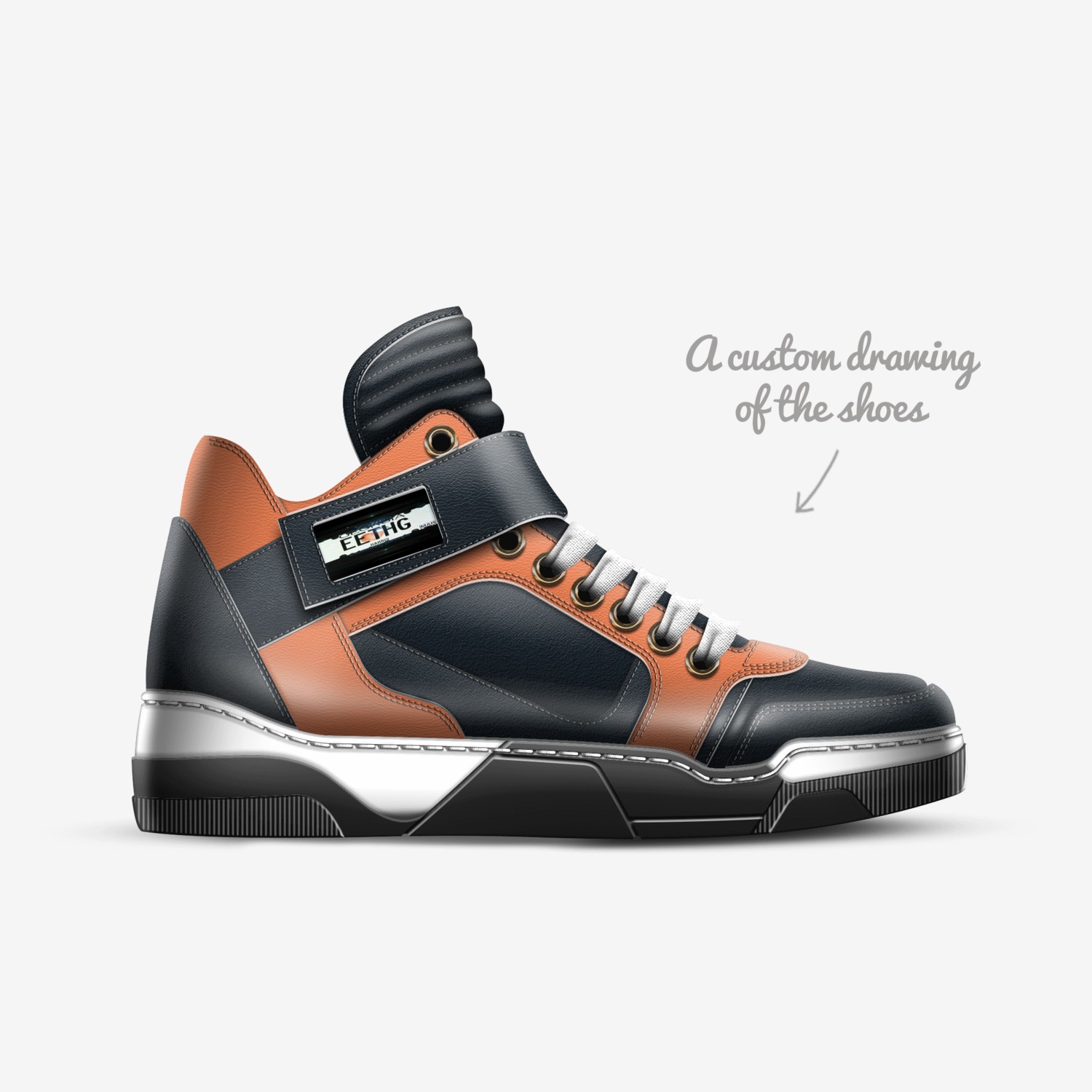 eethg custom made in Italy shoes by Terrence Herschel Gay | Sketch view