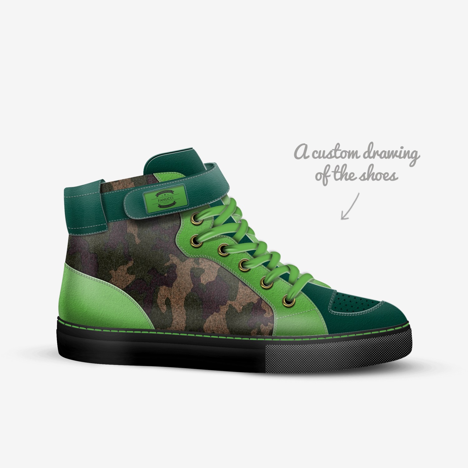 Fanucci custom made in Italy shoes by Juelz Fanucci | Sketch view