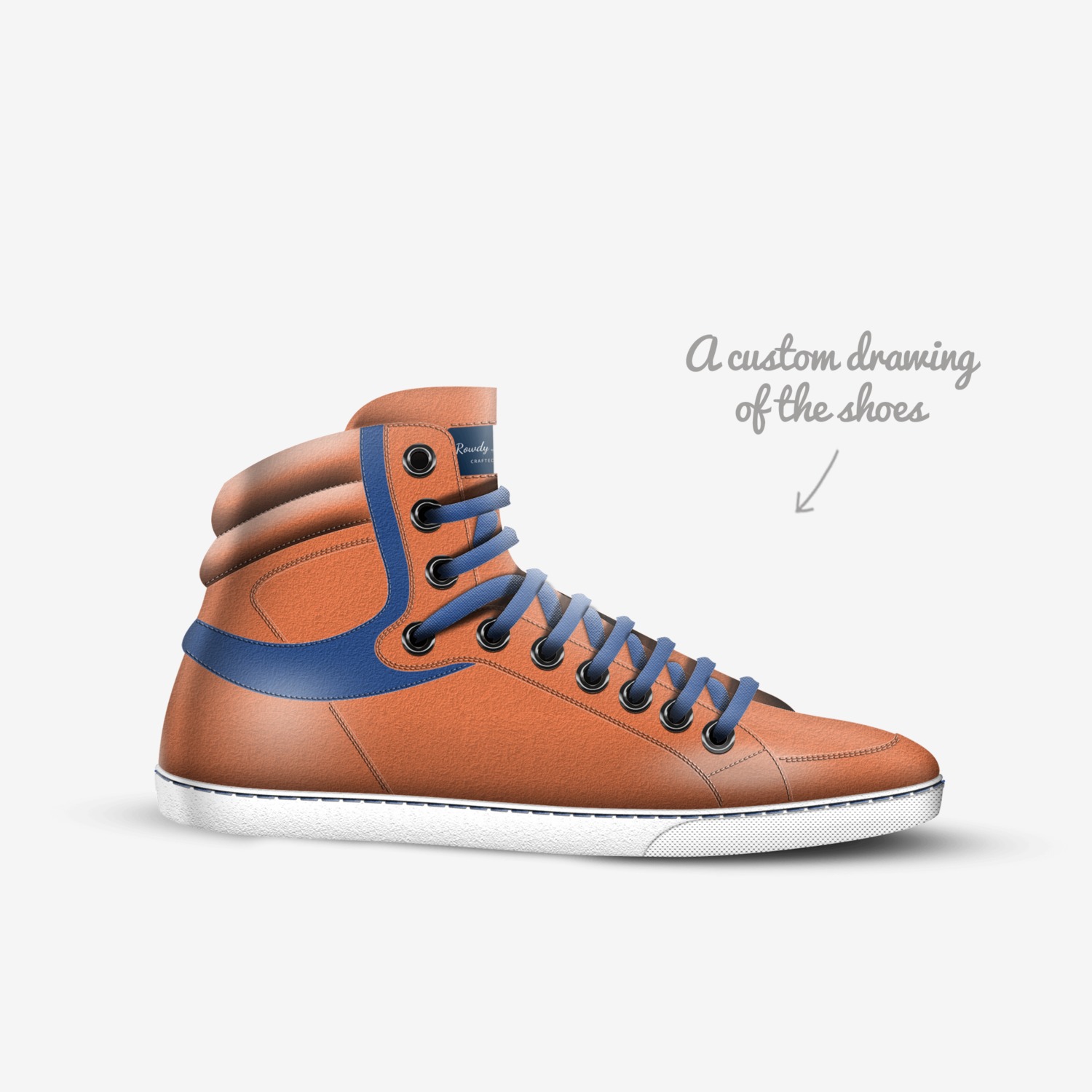 Rowdy Life Designs custom made in Italy shoes by Chris Nurko | Sketch view