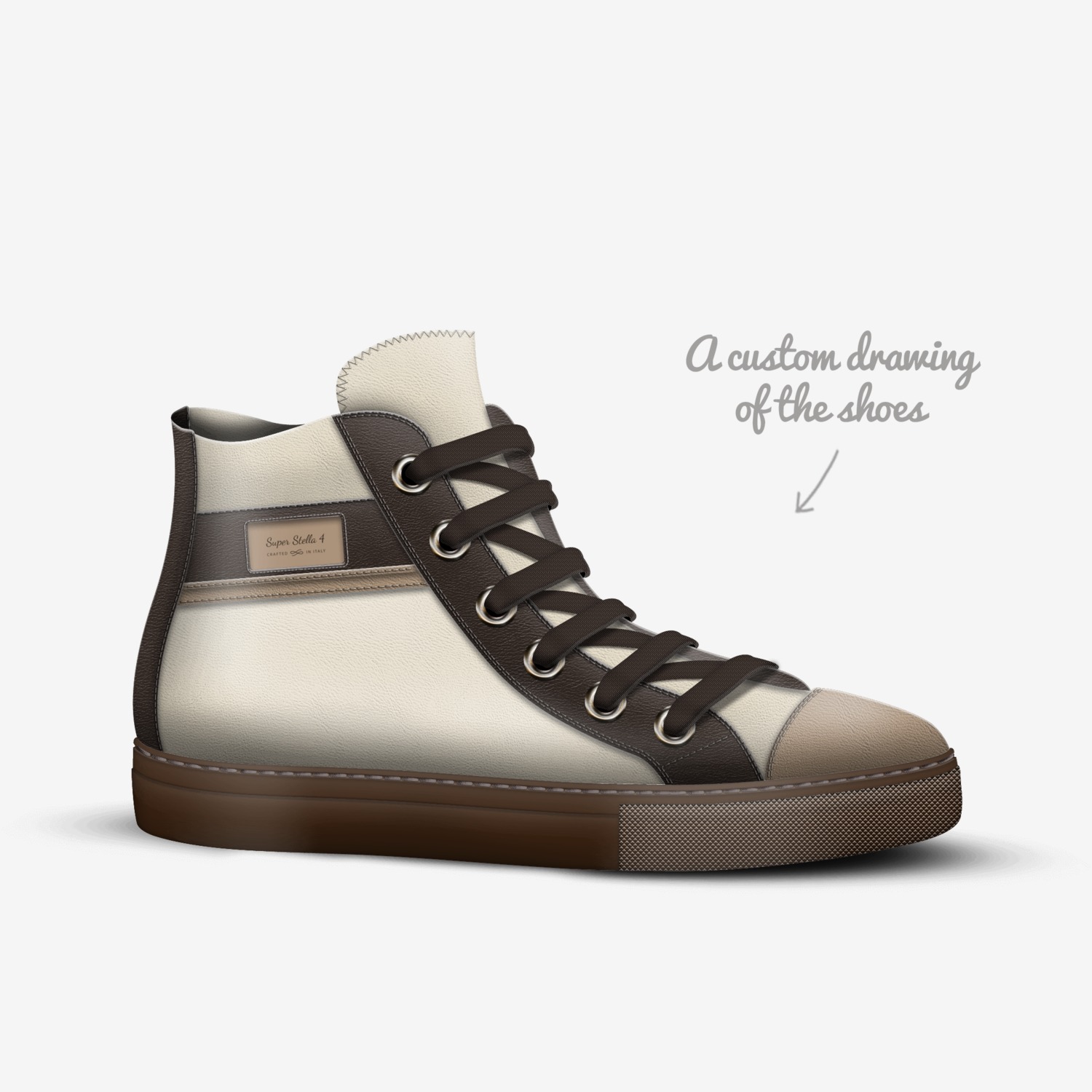 Super Stella 4 custom made in Italy shoes by Joseph Smith | Sketch view