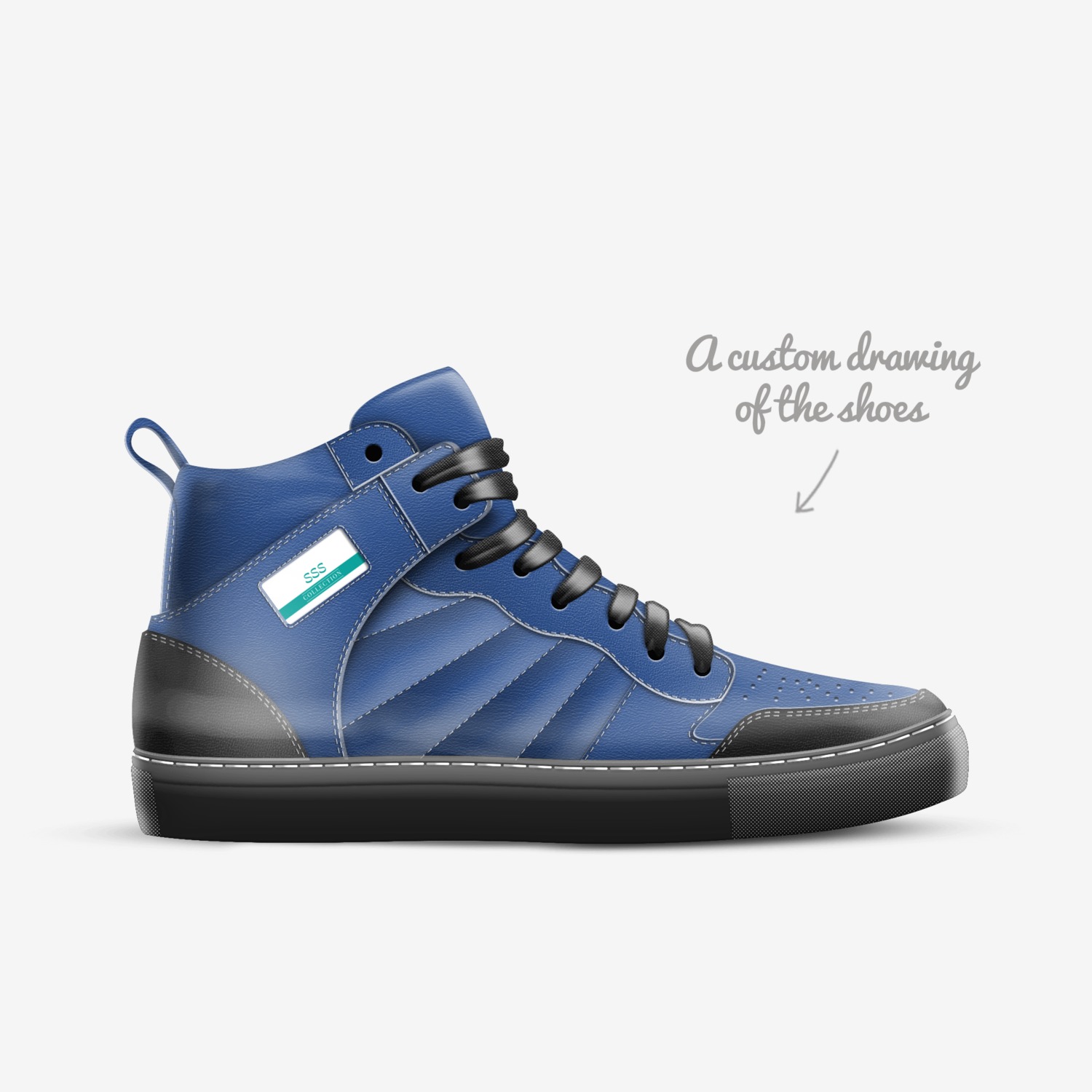 SSS custom made in Italy shoes by Xavier Sanders | Sketch view