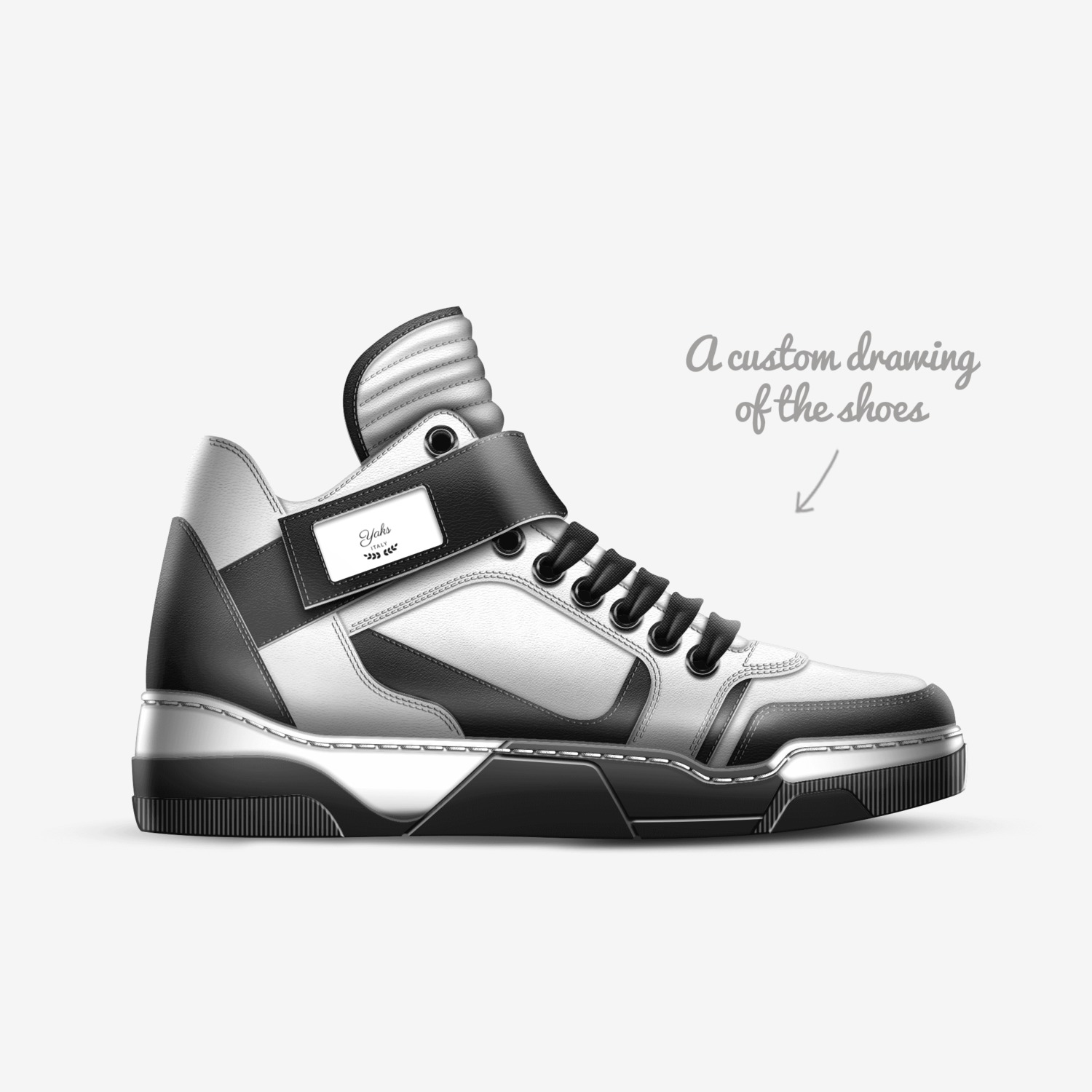 Yaks custom made in Italy shoes by Joel Moore | Sketch view