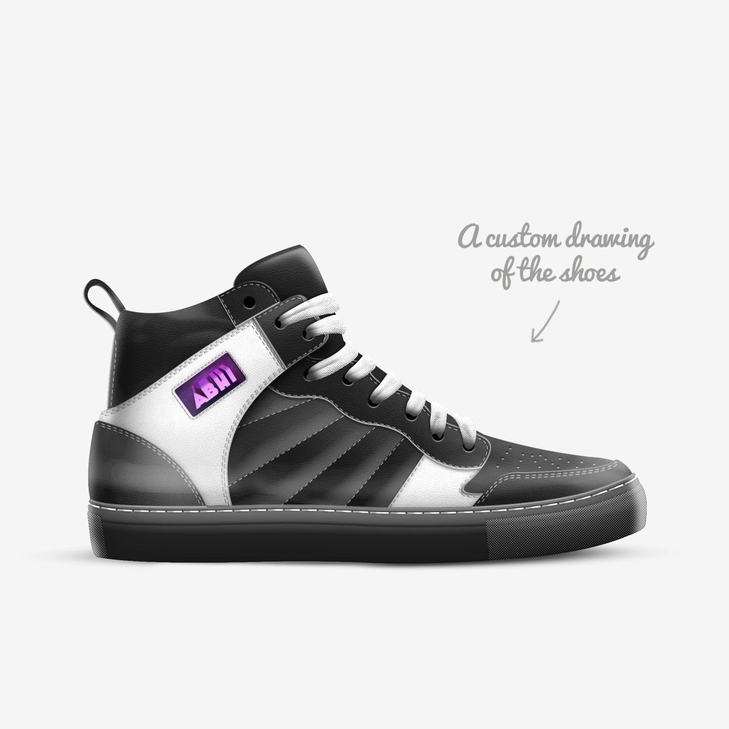 ABHI custom made in Italy shoes by Abhiraj | Sketch view