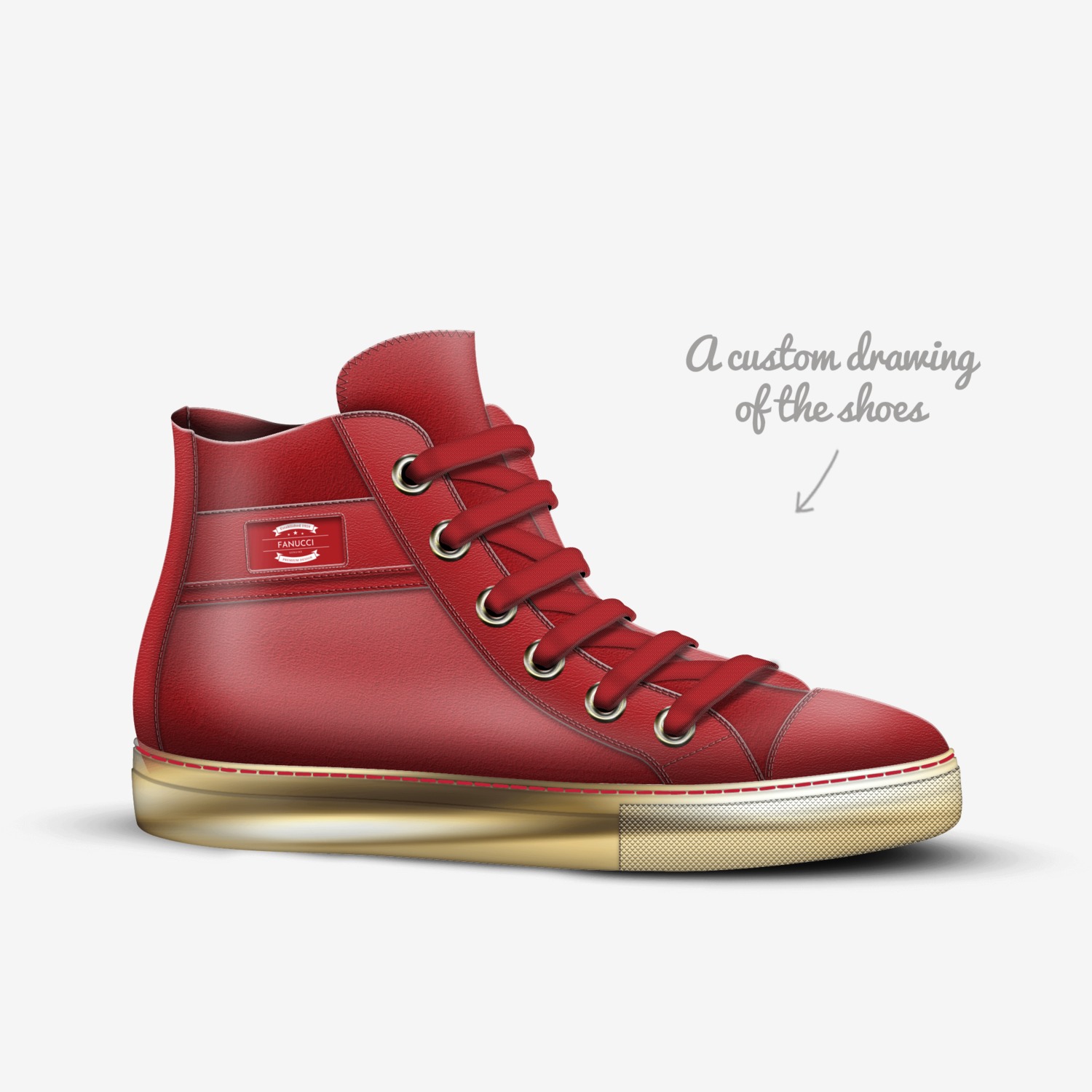 fanucci custom made in Italy shoes by Juelz Fanucci | Sketch view