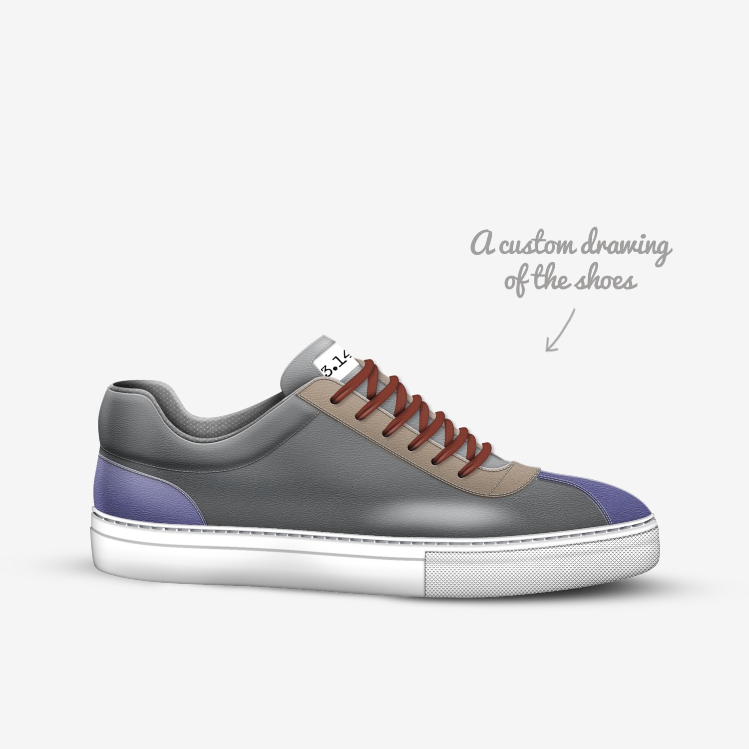 Pi custom made in Italy shoes by Pi Kicks | Sketch view