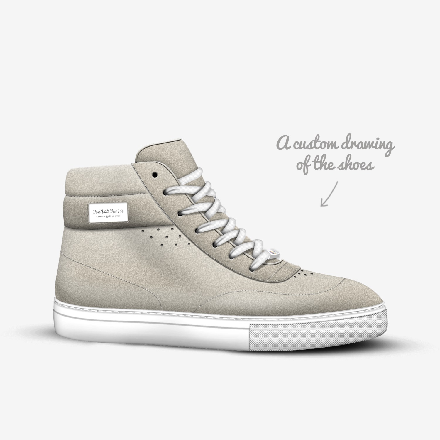Vini Vidi Vici 14s custom made in Italy shoes by Joseph Smith | Sketch view