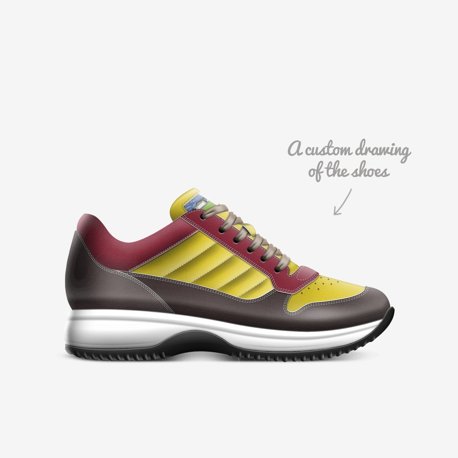OFF-WHITE custom made in Italy shoes by Oof God77 | Sketch view