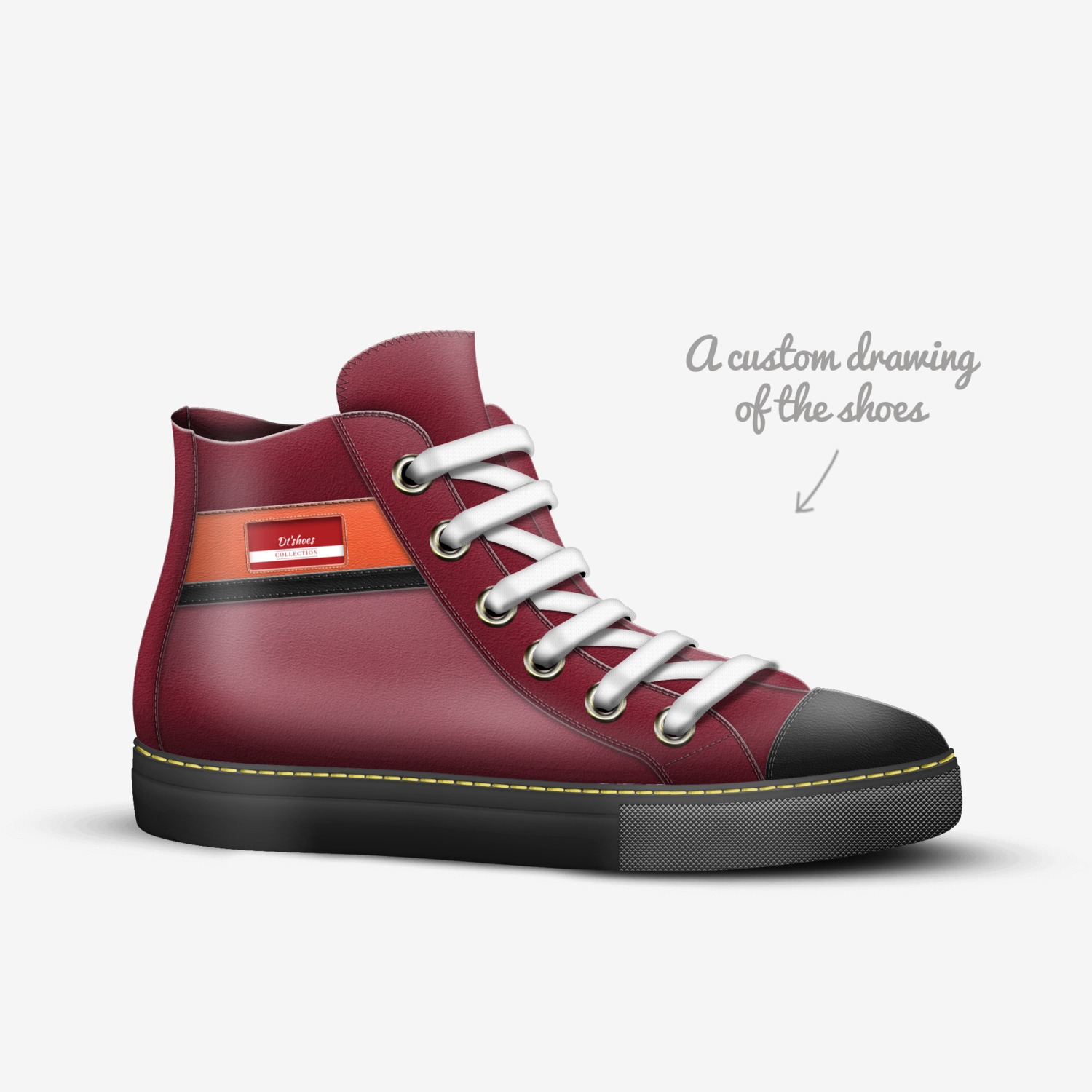 Dt’shoes custom made in Italy shoes by David Wayne Taylor | Sketch view