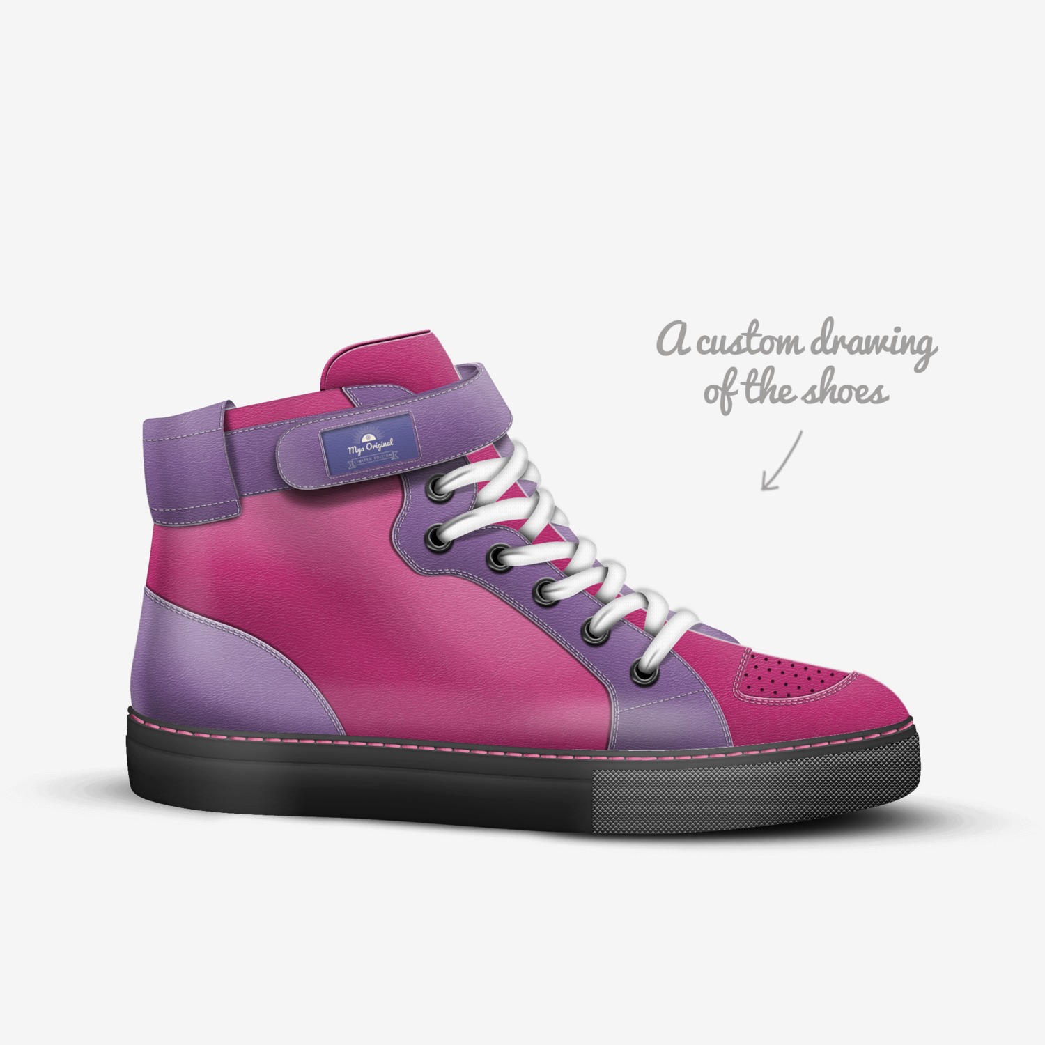 Mya Original custom made in Italy shoes by Jamya | Sketch view