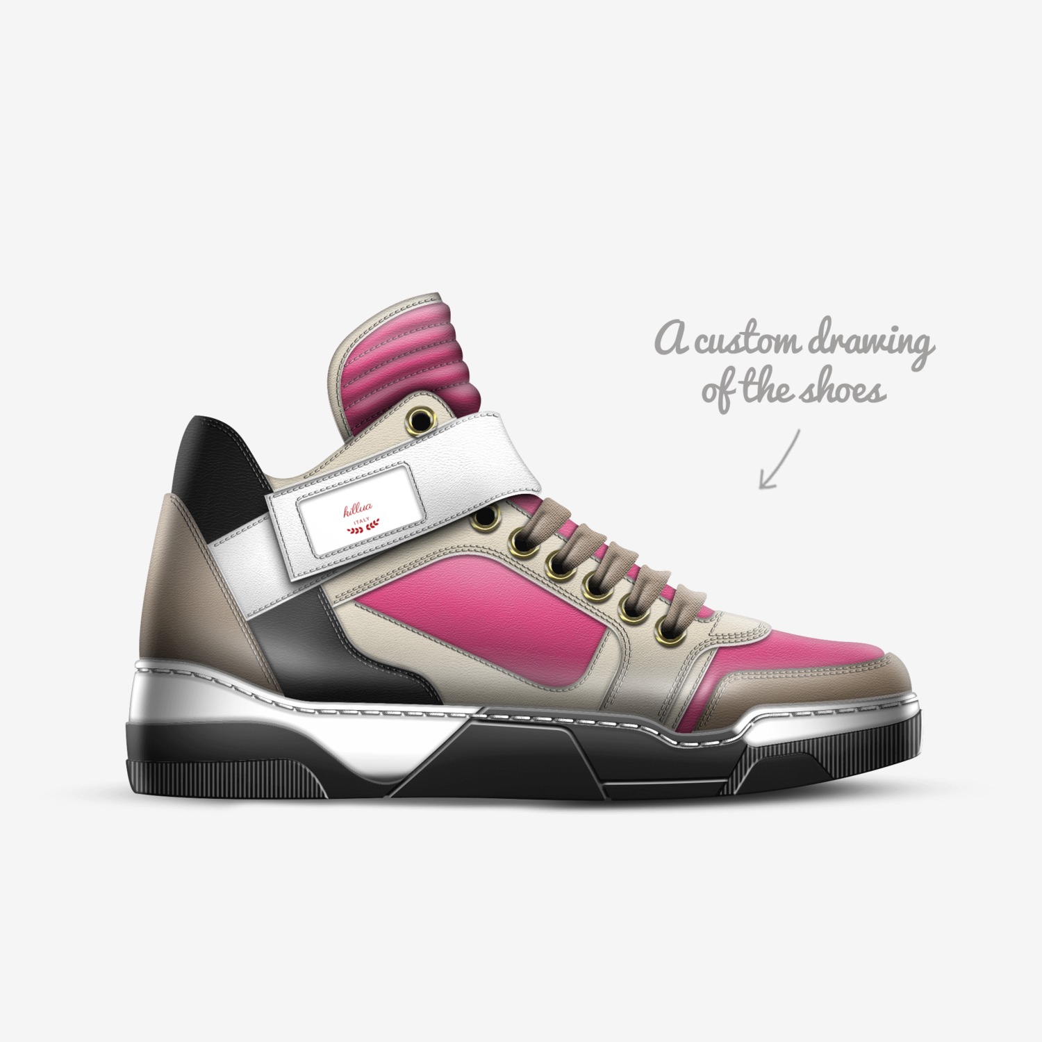 killua custom made in Italy shoes by David Perez | Sketch view