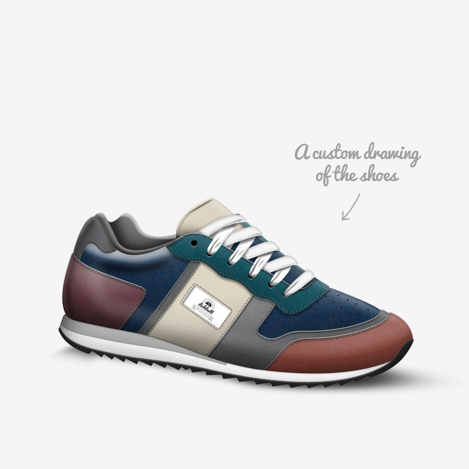 dickbutt custom made in Italy shoes by Joe Rogan | Sketch view