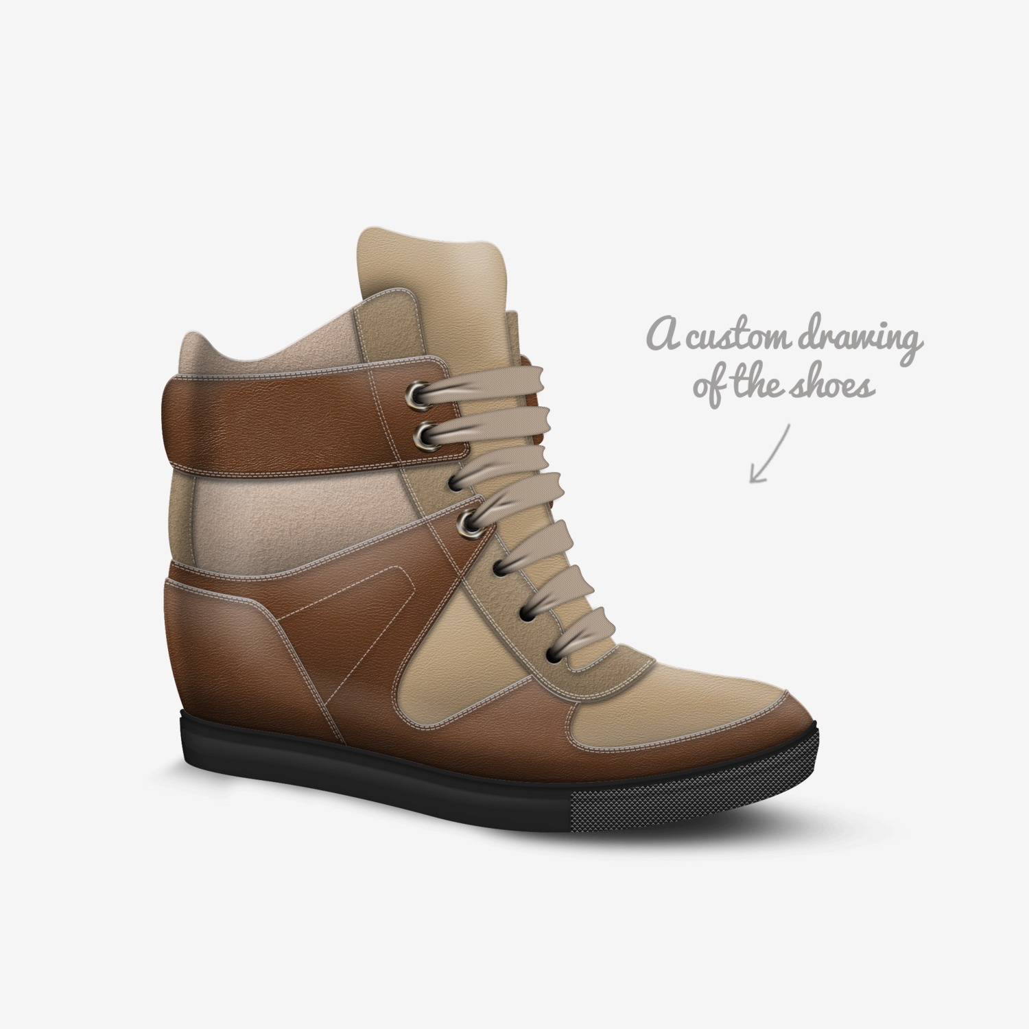 Mandy custom made in Italy shoes by Beatrice Redi | Sketch view