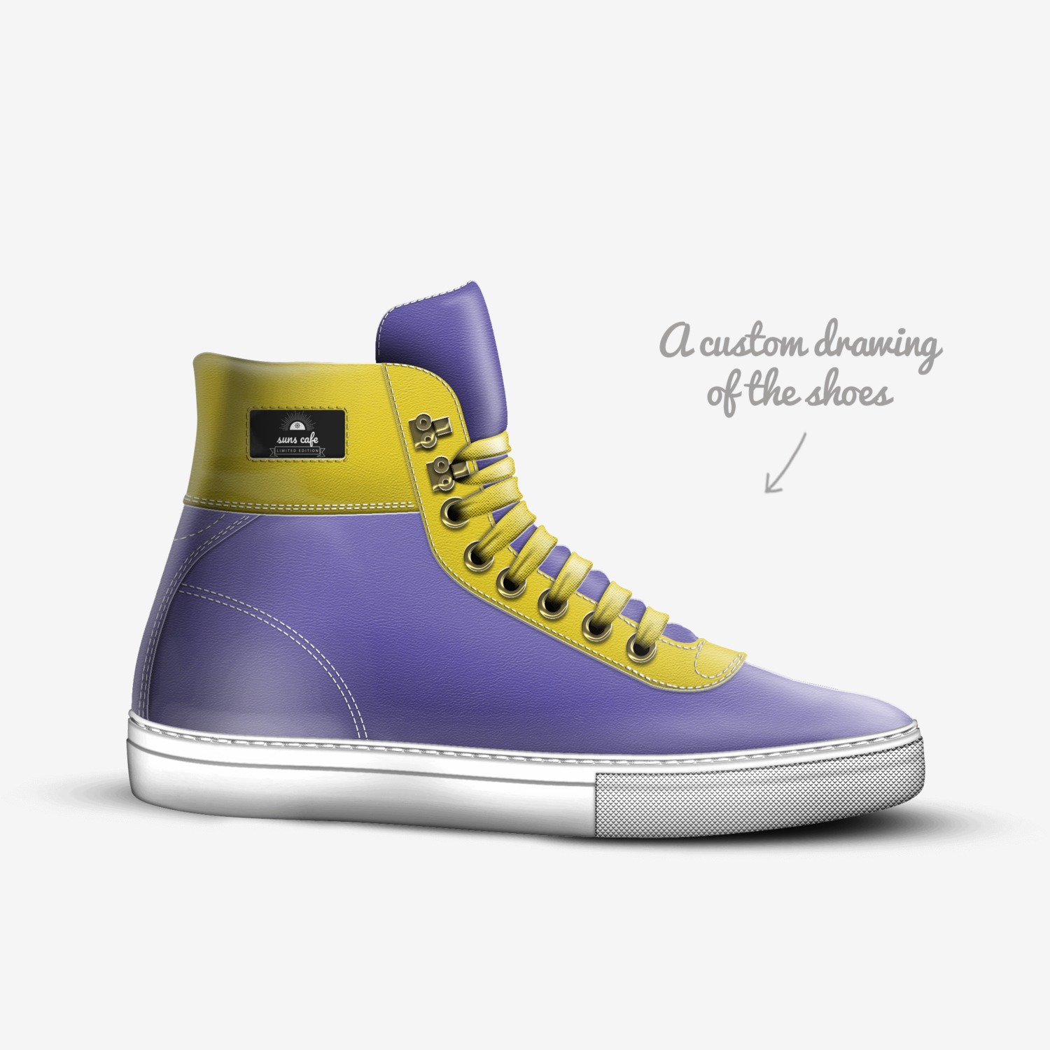 suns cafe custom made in Italy shoes by Alex Hernandez | Sketch view