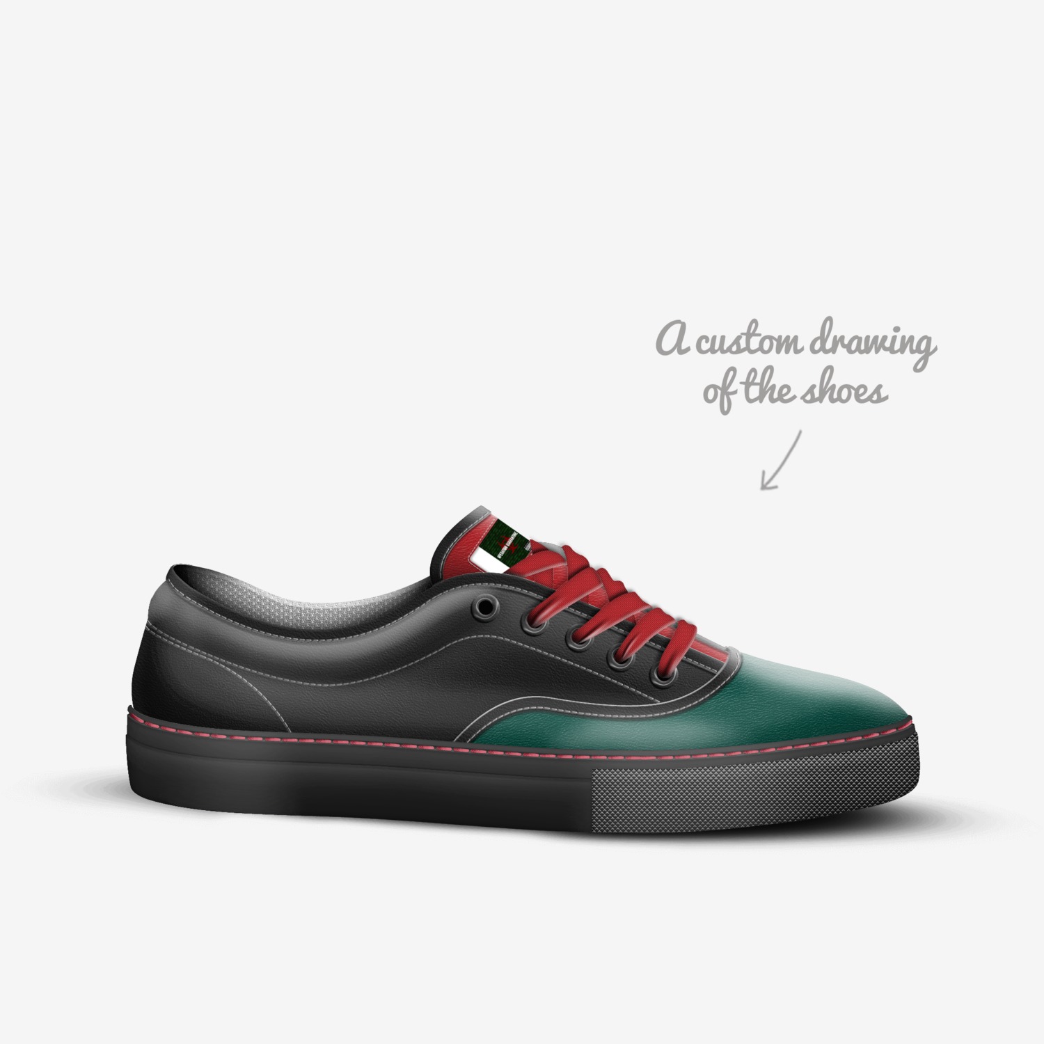 O.Q 1's custom made in Italy shoes by Choppa Boy Admg | Sketch view