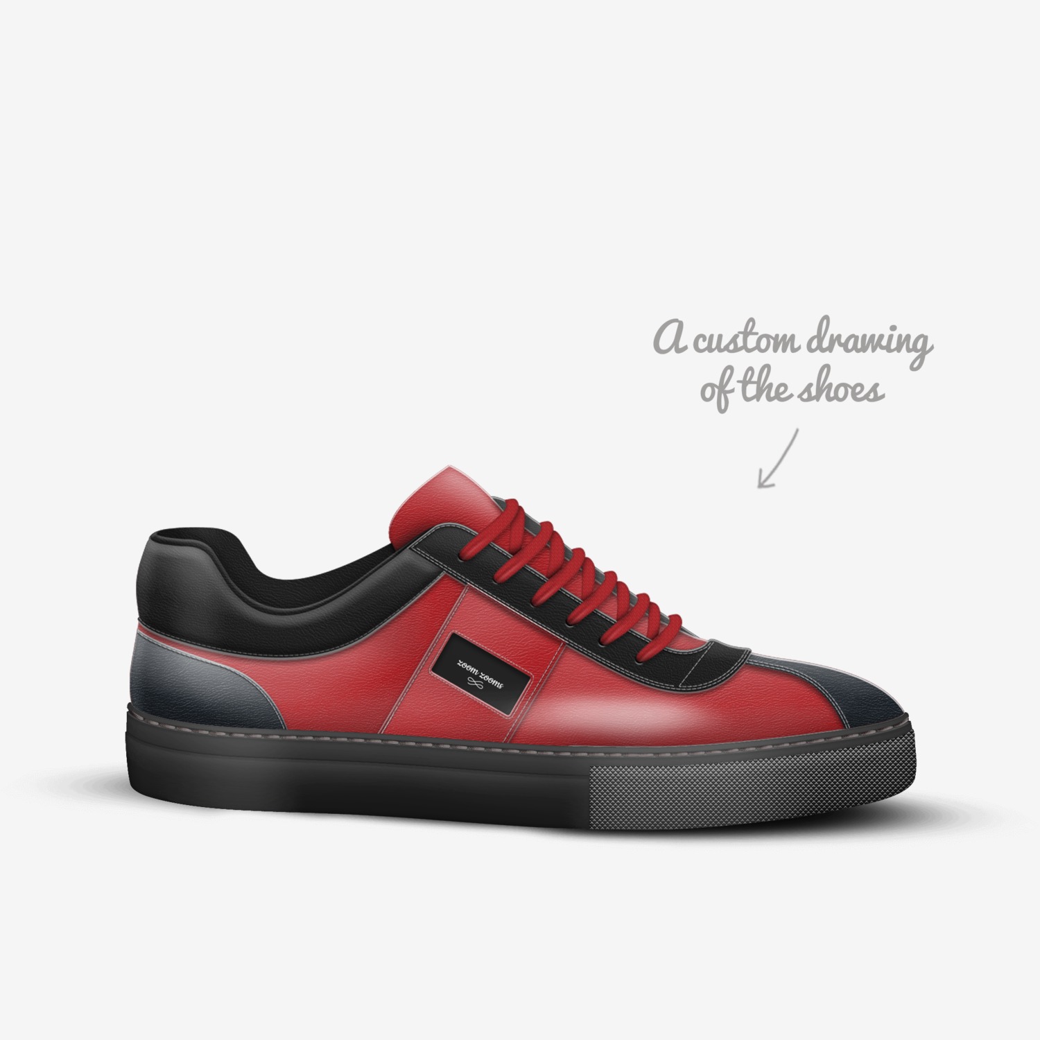 zoom zooms custom made in Italy shoes by Ethan Lindeman | Sketch view