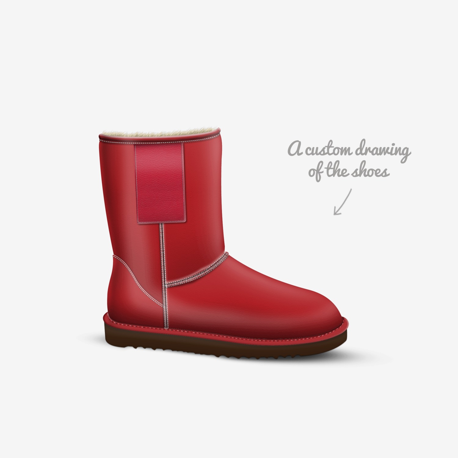 Emma custom made in Italy shoes by Beatrice Redi | Sketch view