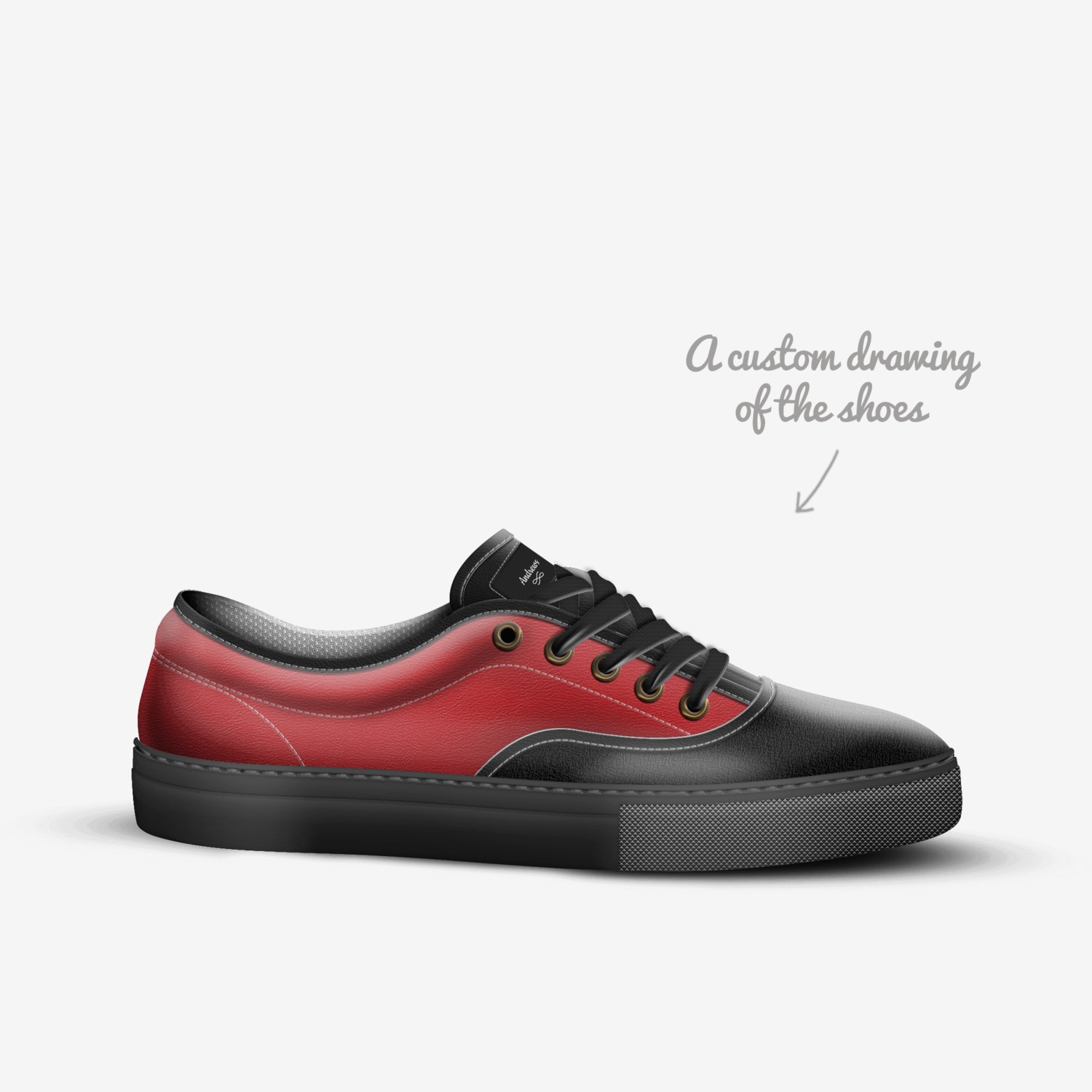 Andrews custom made in Italy shoes by Adolfo Flores | Sketch view