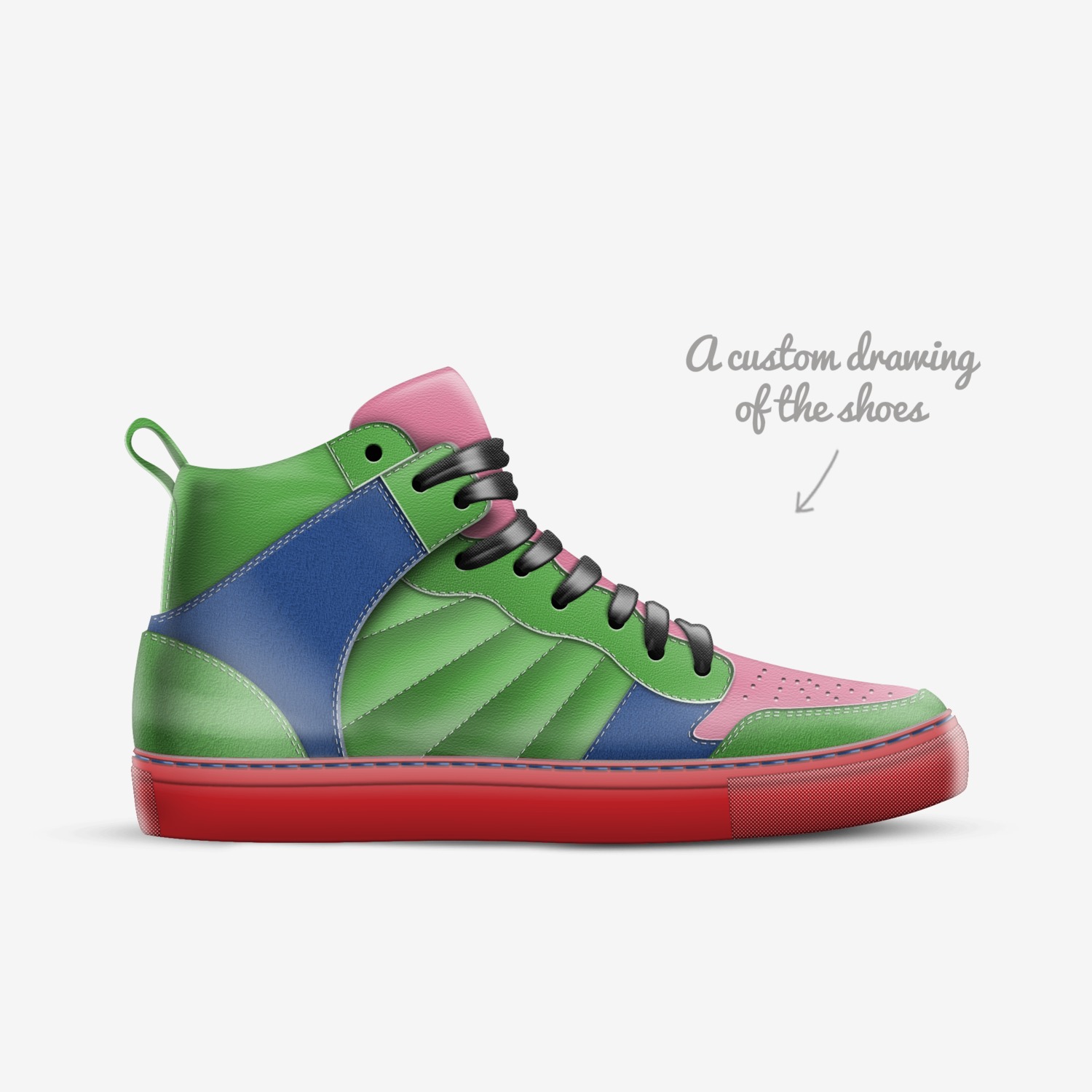 Gaff  custom made in Italy shoes by Tristan | Sketch view